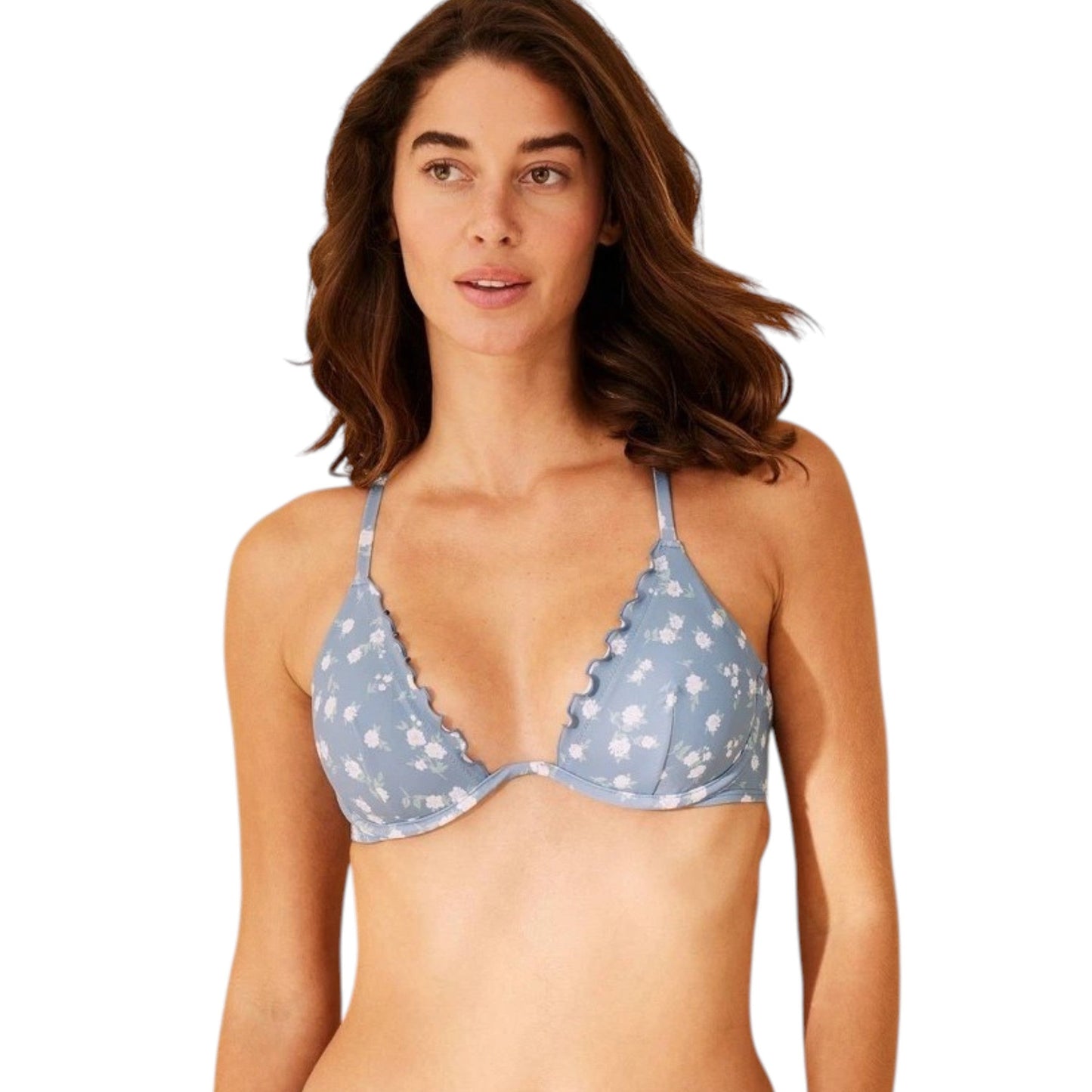 Women's Printed Bikini Top,Dusty Mint