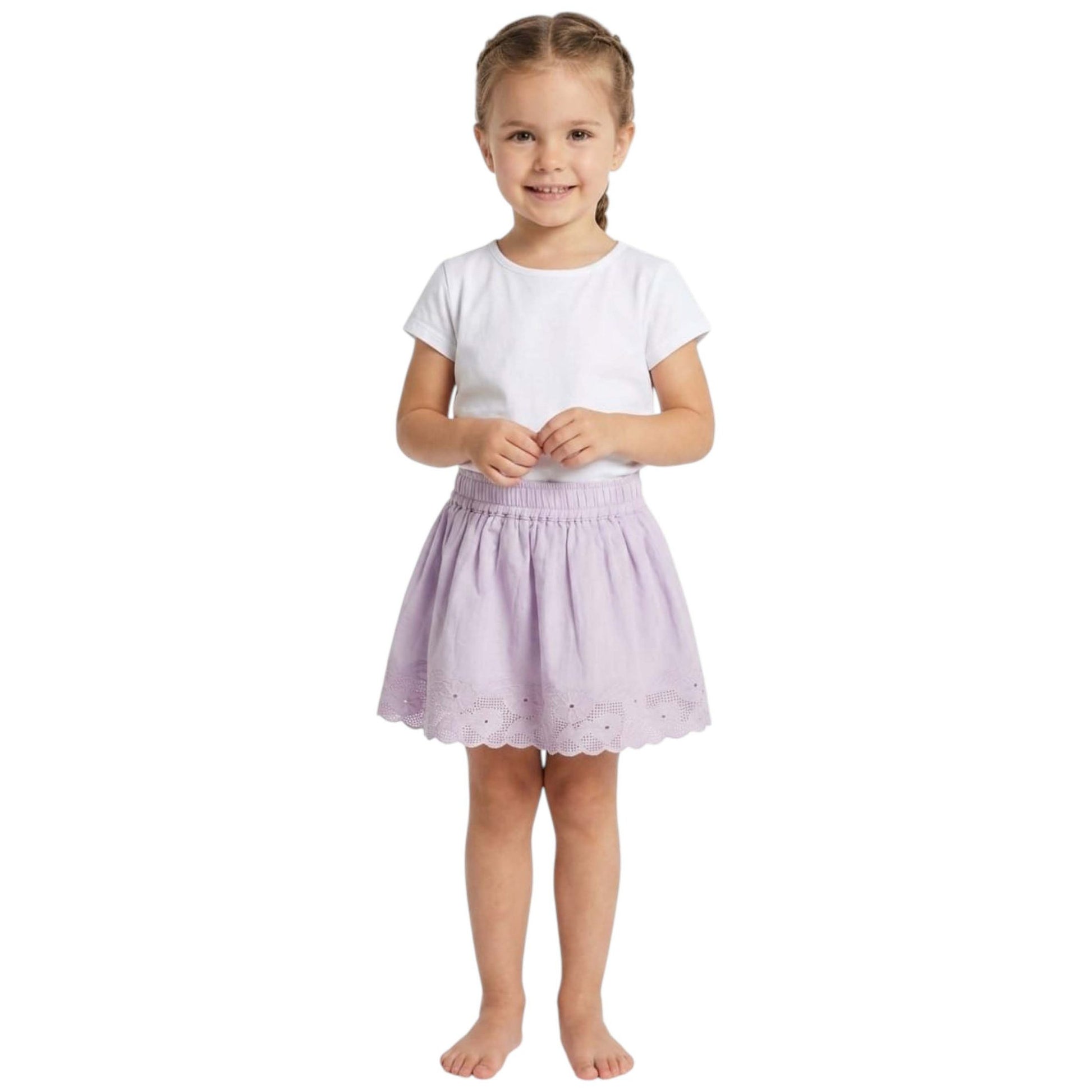 Kids Girl's Textured Skirt,Purple