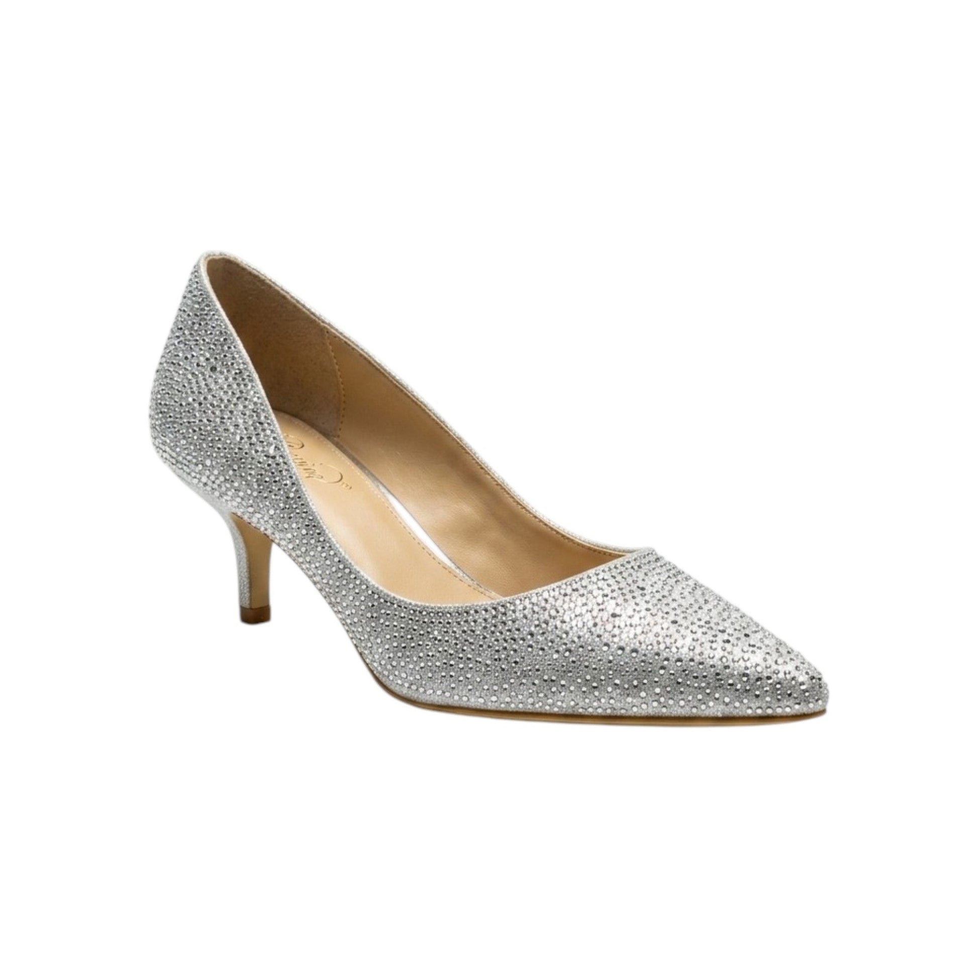 Women's Rhinestones Heeled Shoes,Silver