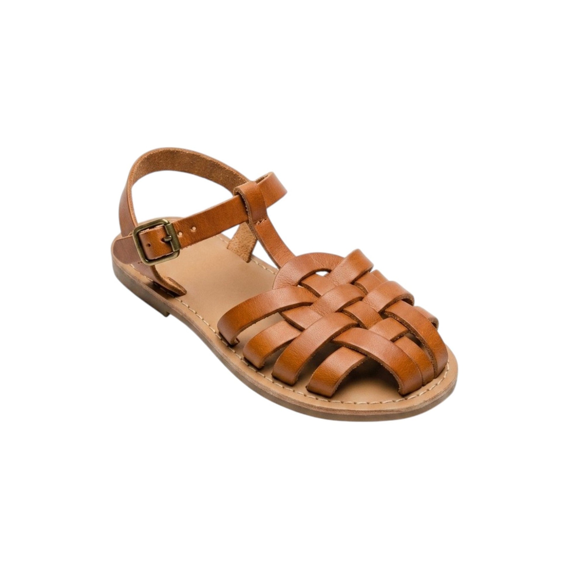 Kids Girl's Plain Sandals,Brown