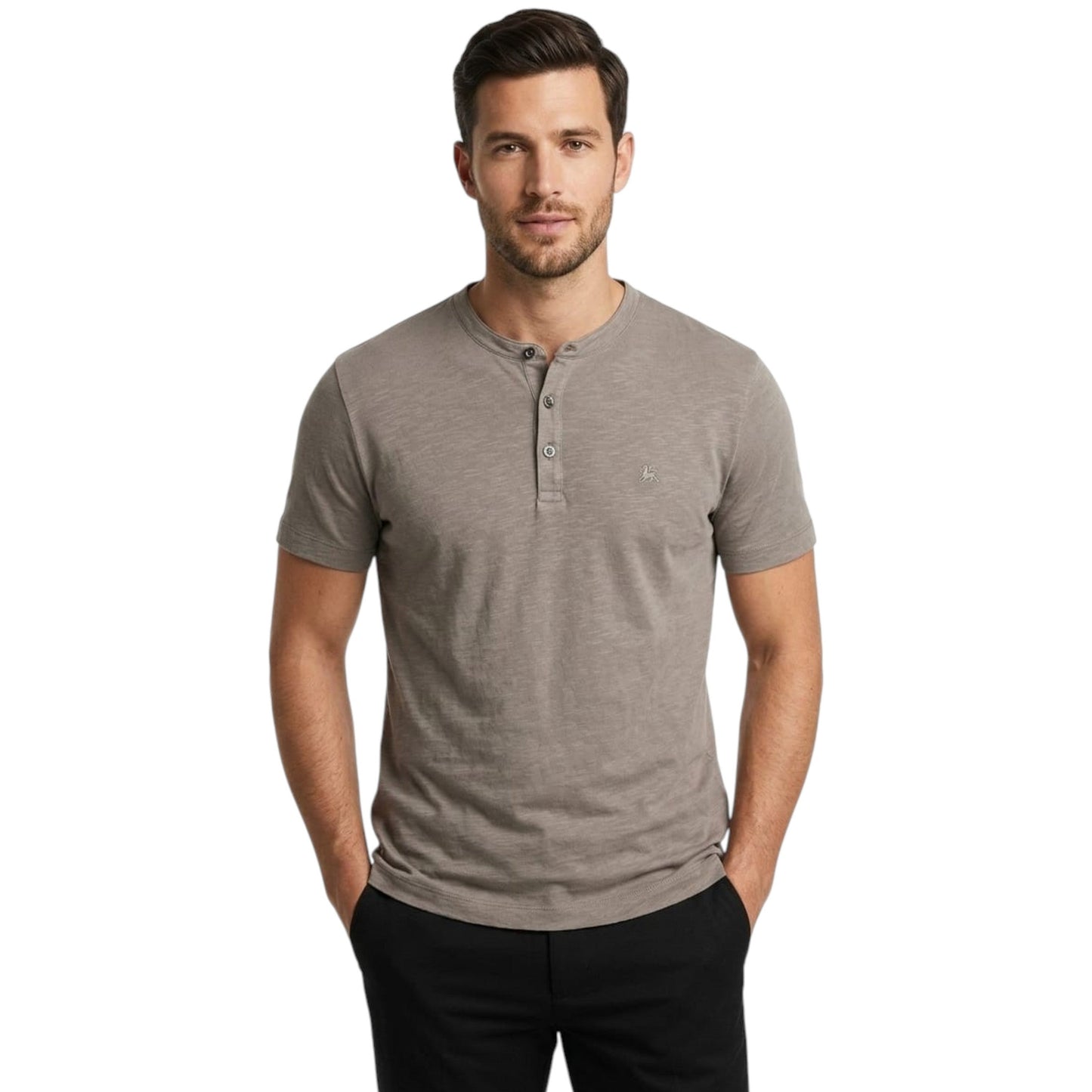 Men's Plain Solid Top,Grey