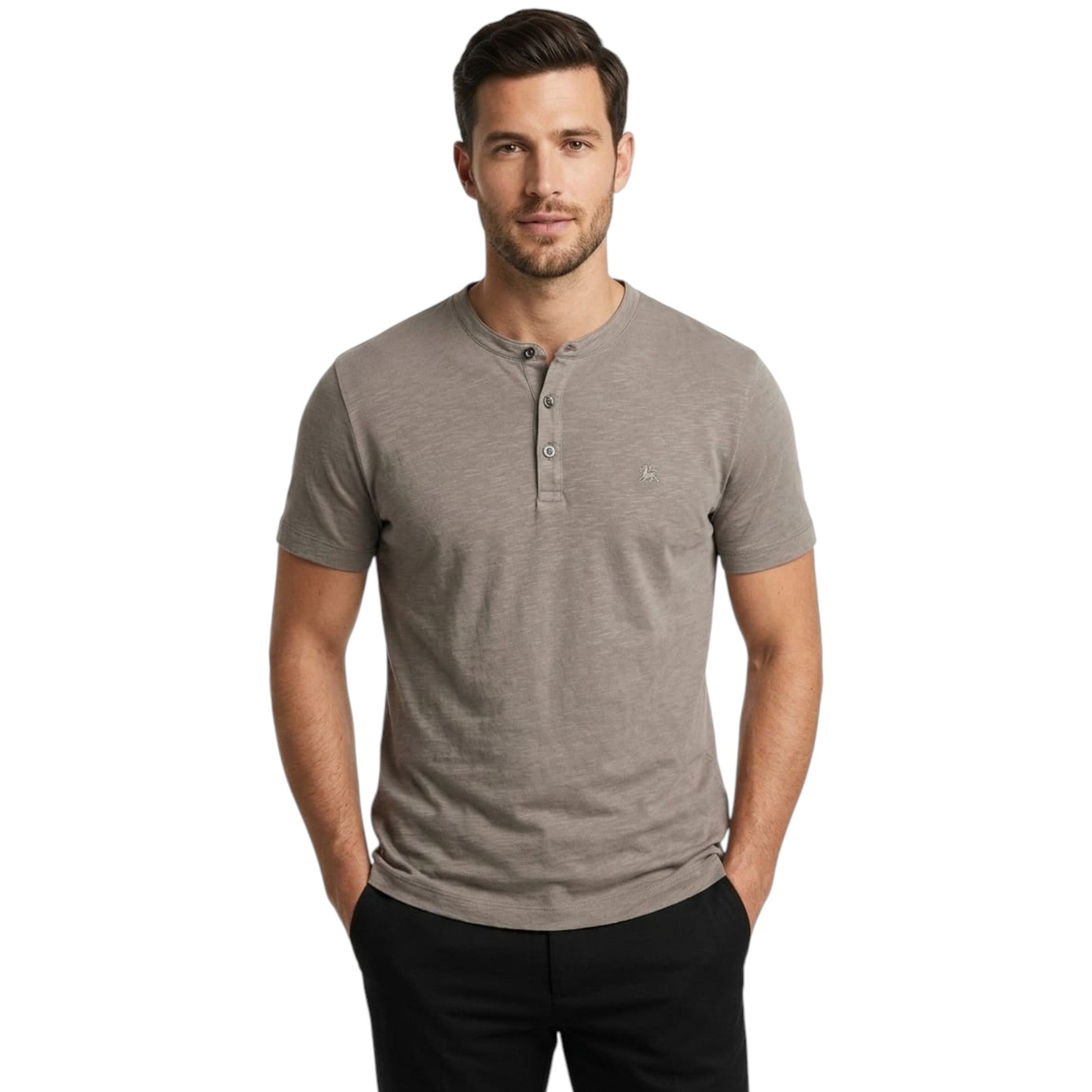 Men's Plain Solid Top,Grey