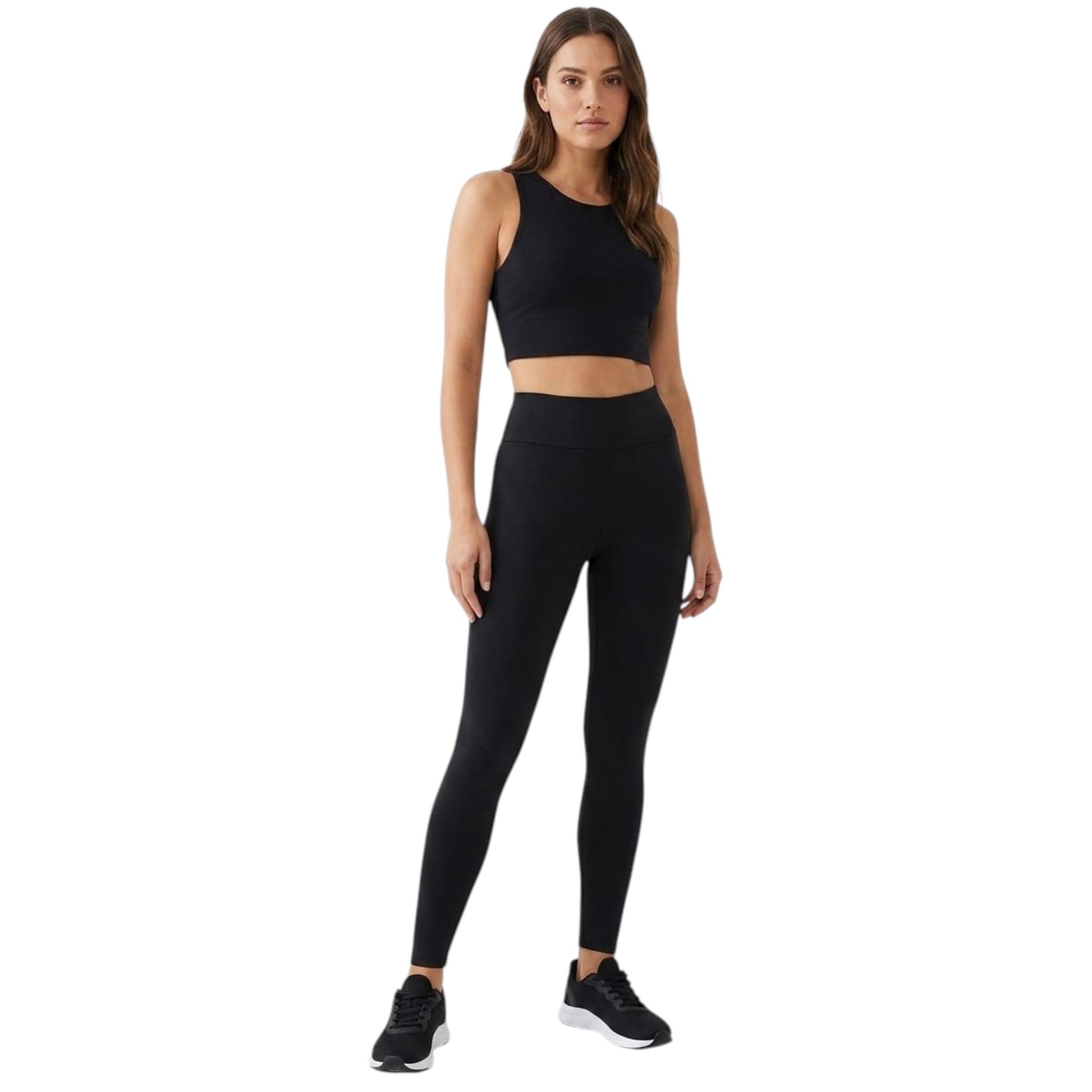 Women's Plain Solid Legging,Black