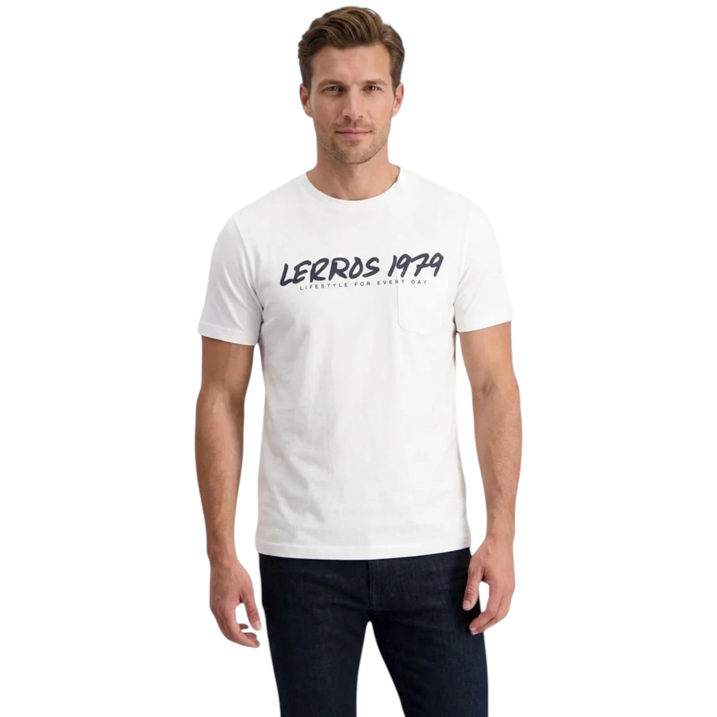 Men's Brand Logo Printed Top,White