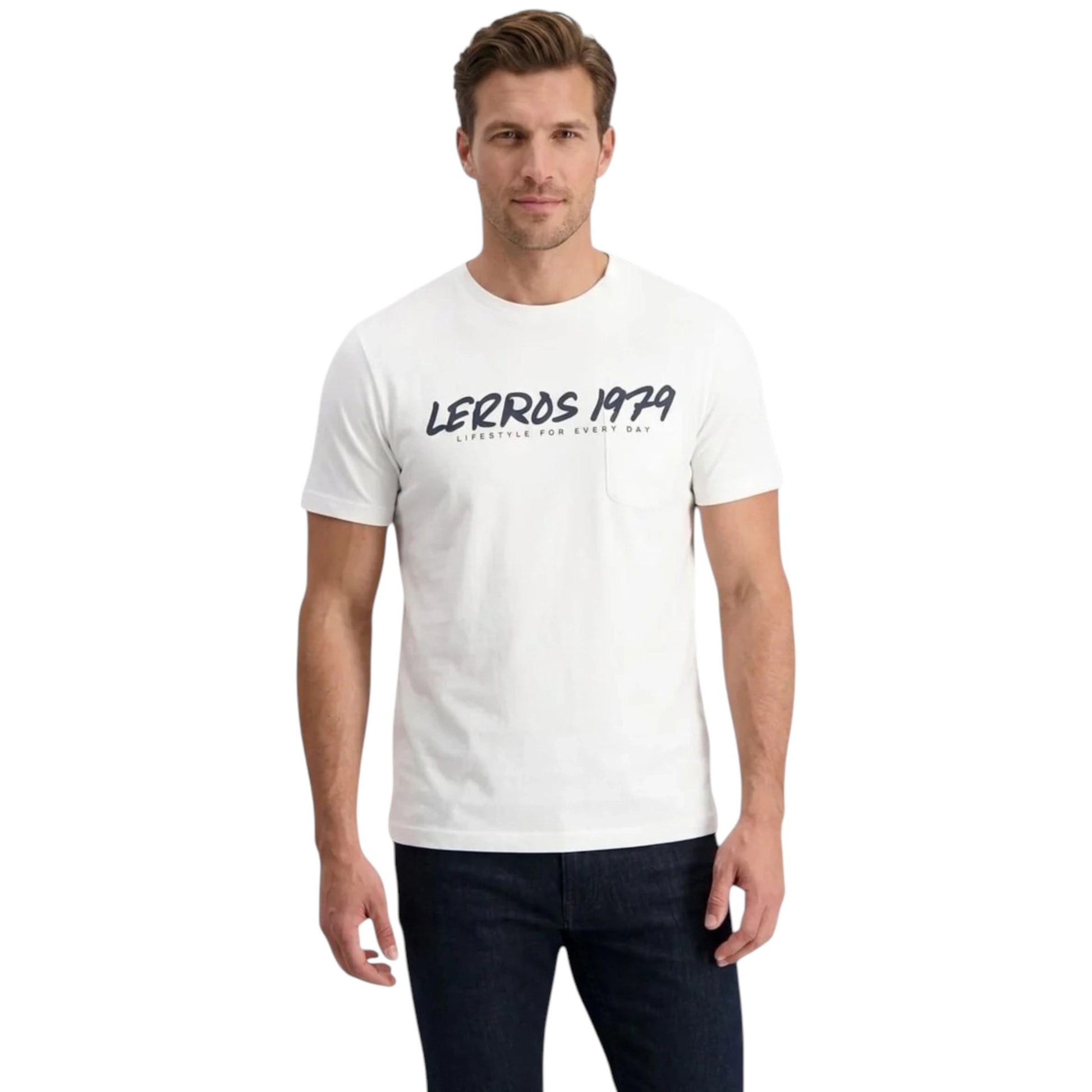 Men's Brand Logo Printed Top,White