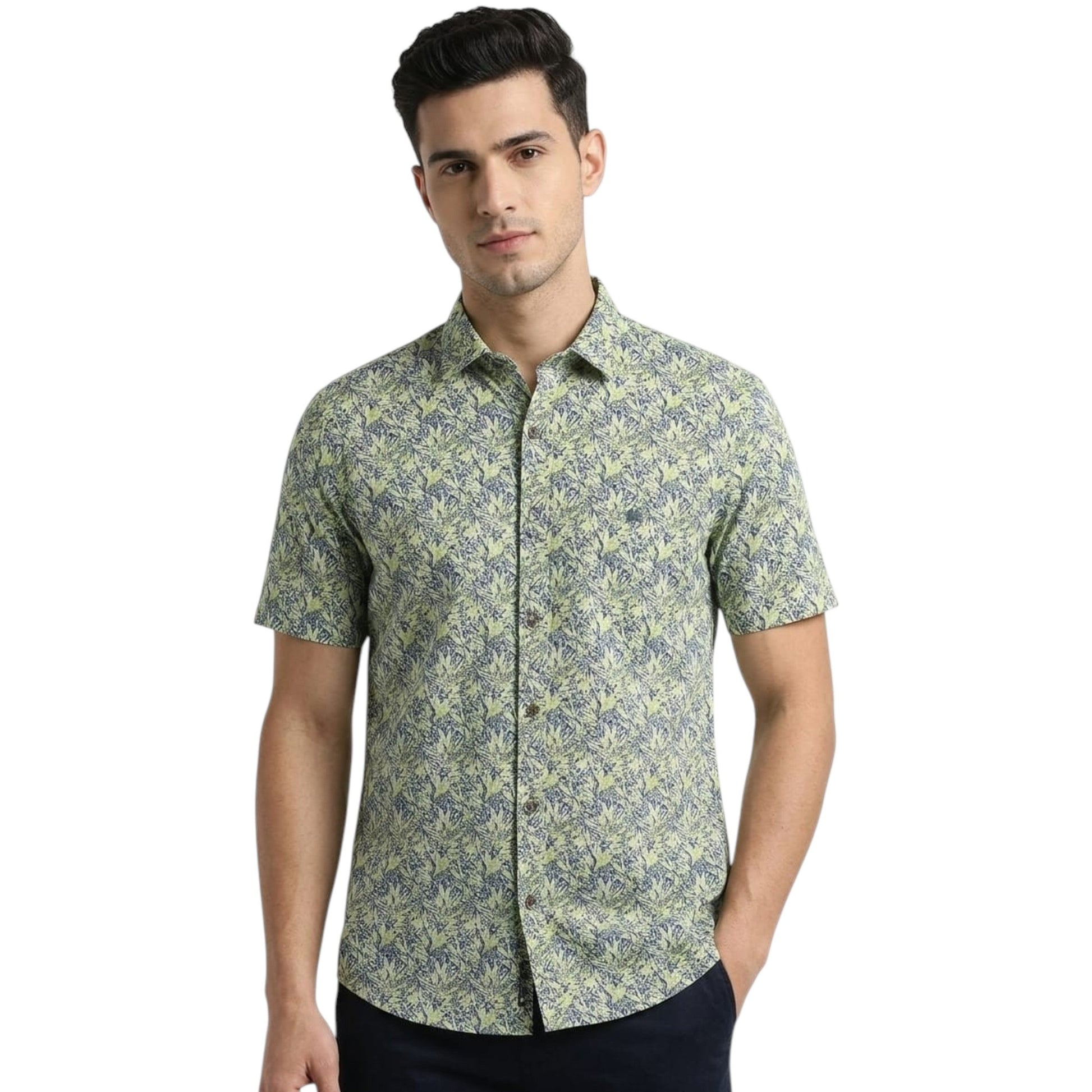 Men's Printed Dress Shirt,Multi