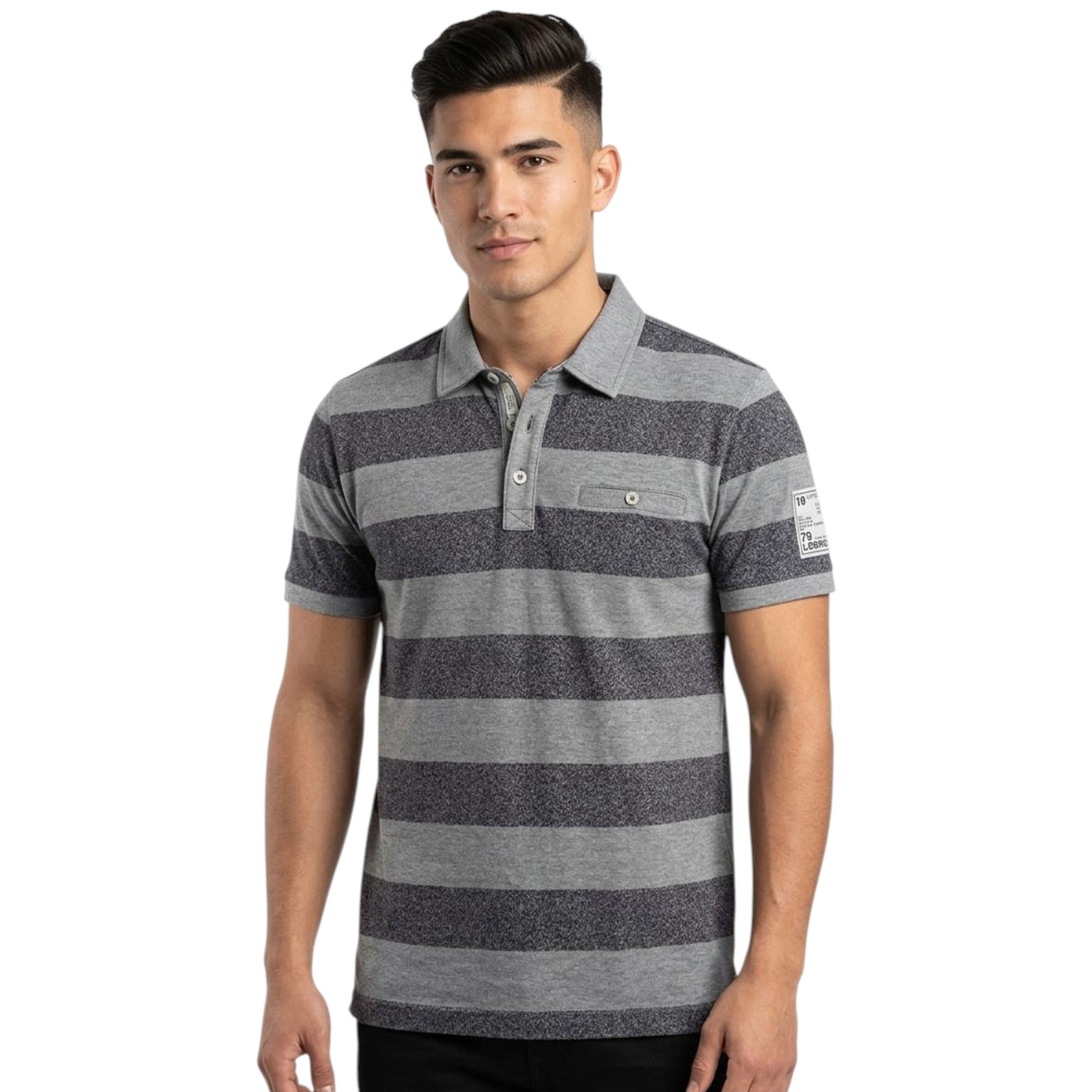 Men's Stripped Top,Grey