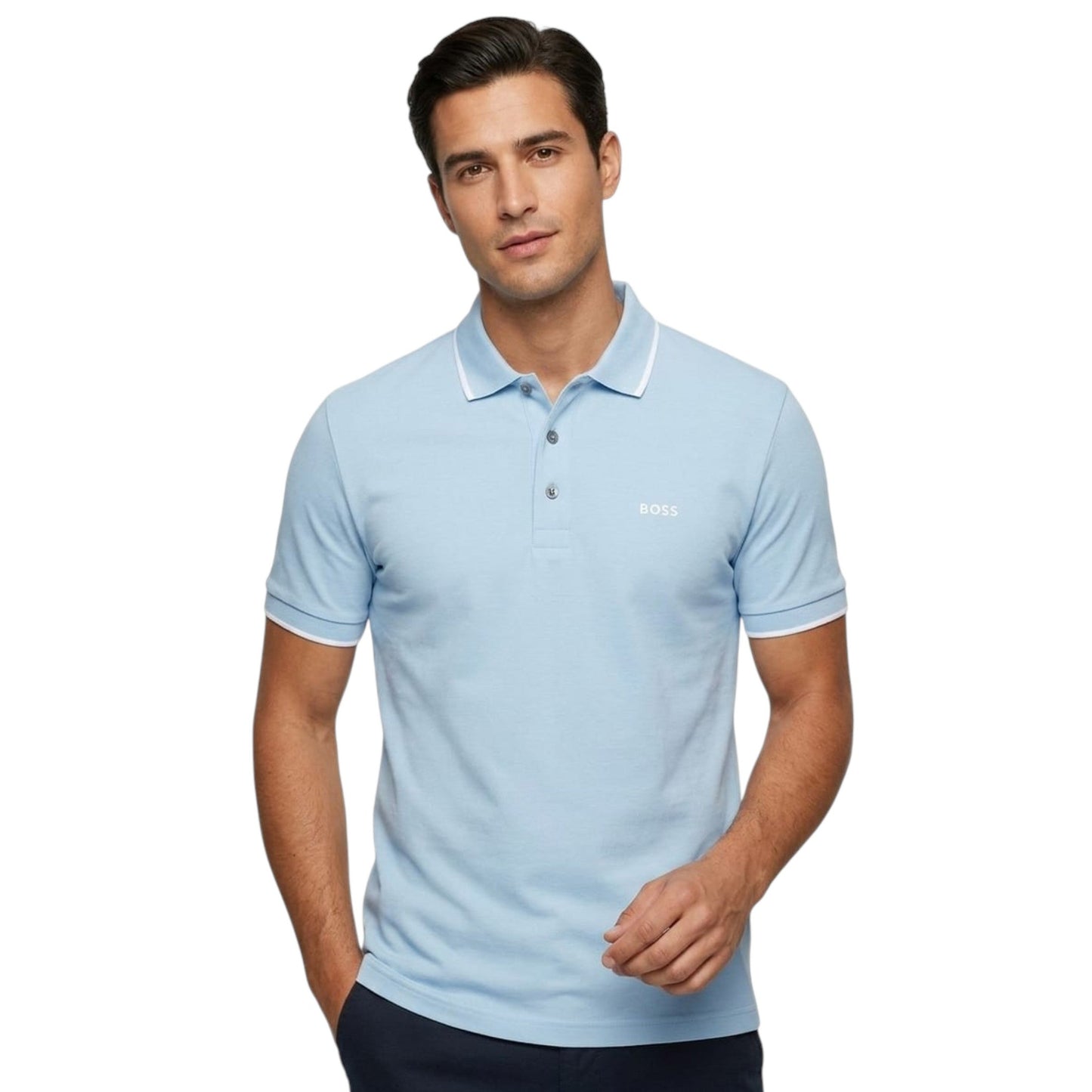 Men's Textured Top,Light Blue