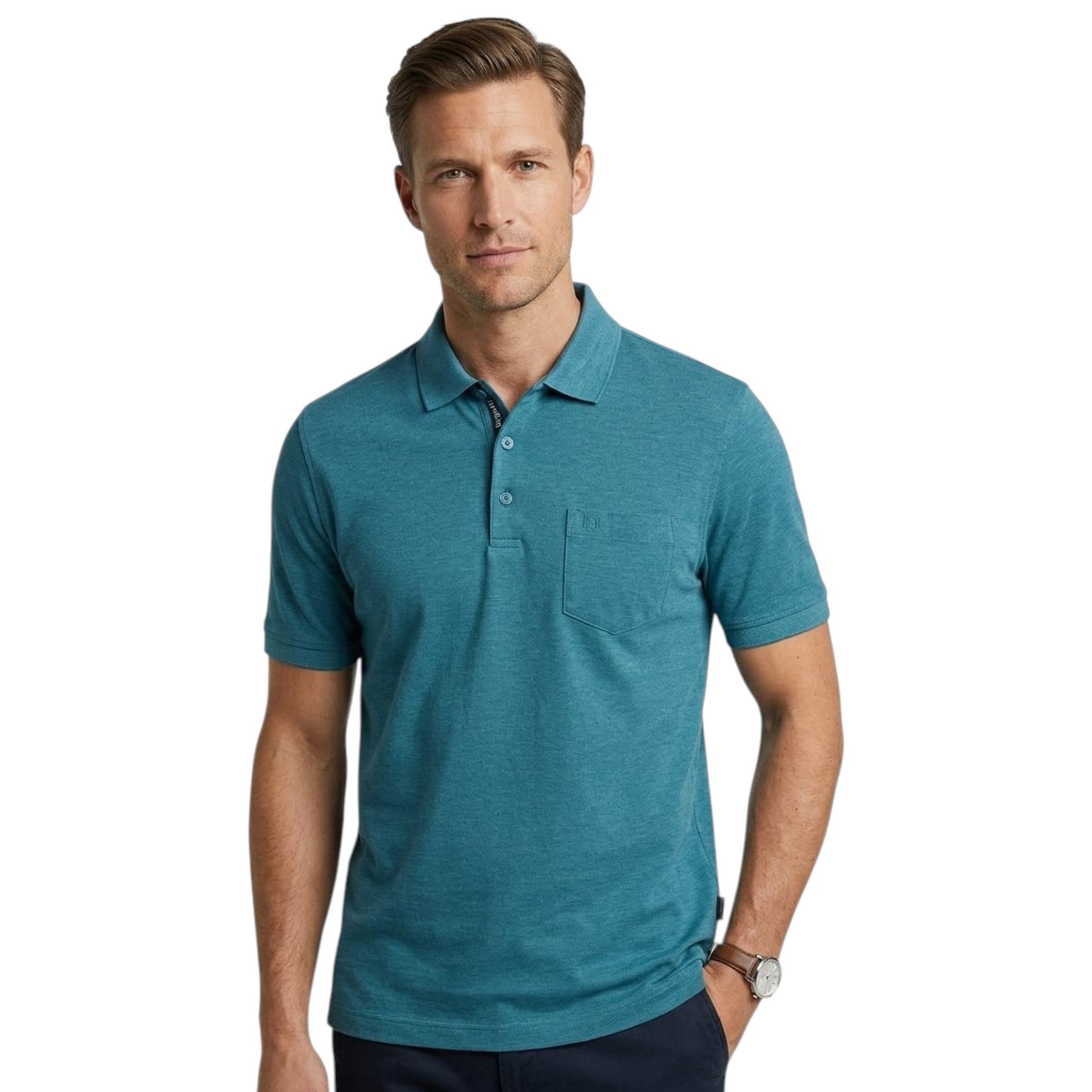 Men's Textured Top,Dark Aqua