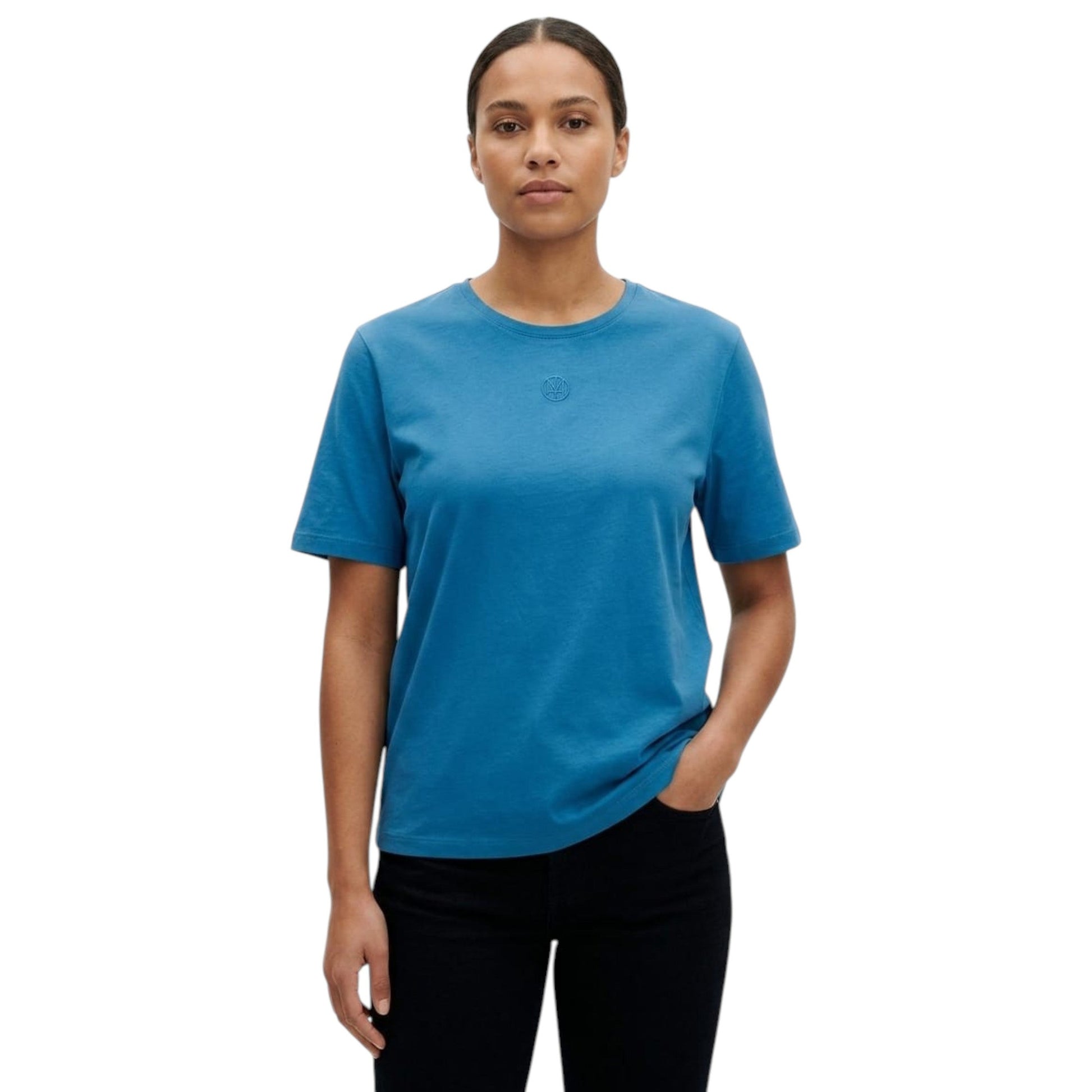 Women's Plain Top,Dusty Blue