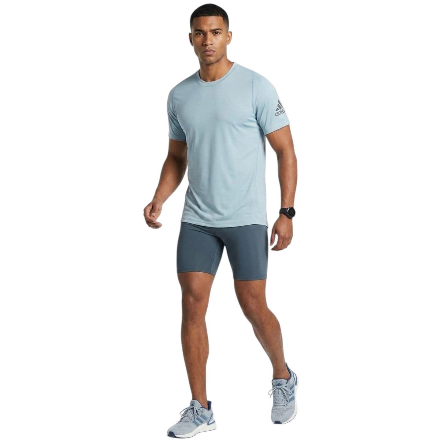 Men's Printed Top,Aqua Blue