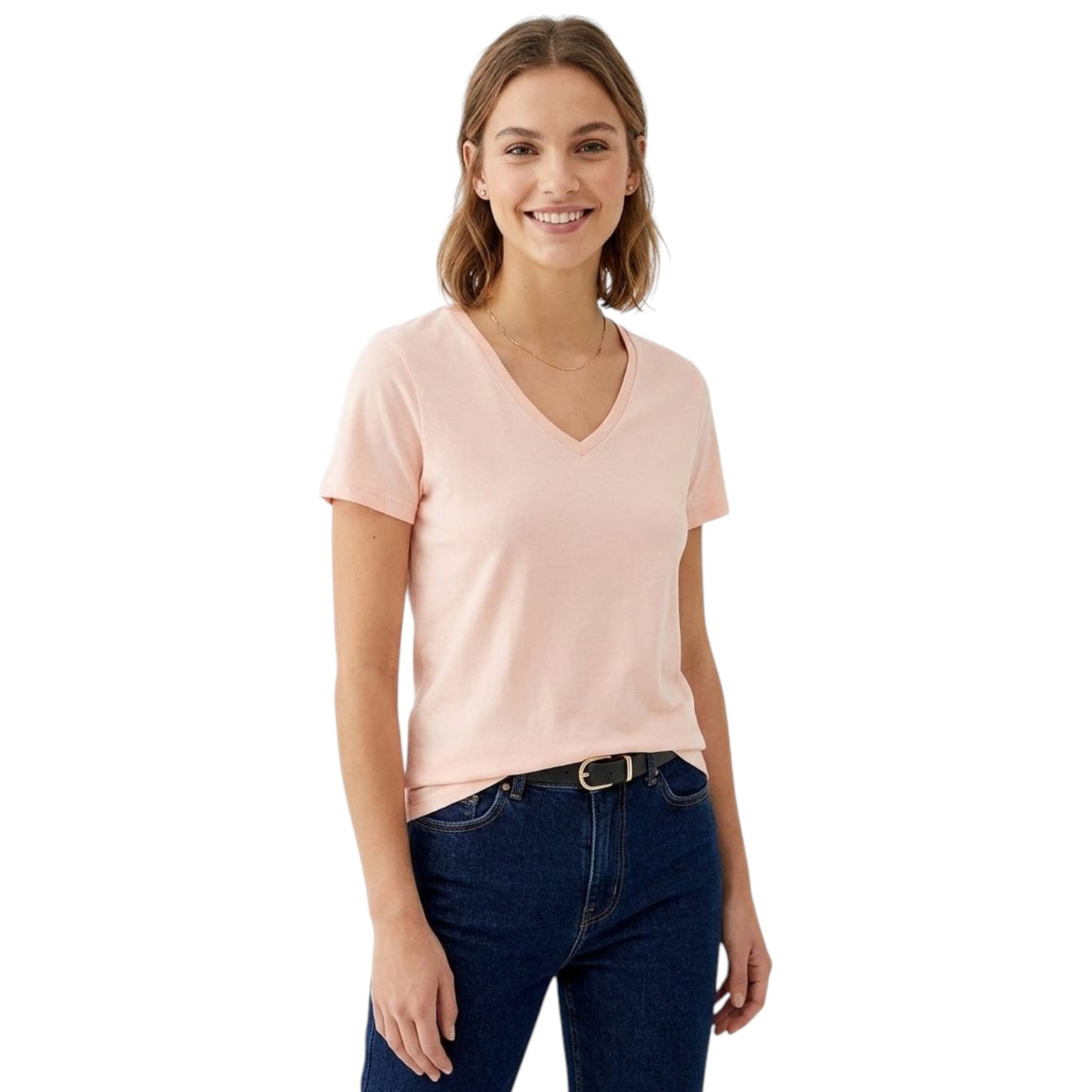 Women's Plain Top,Peach