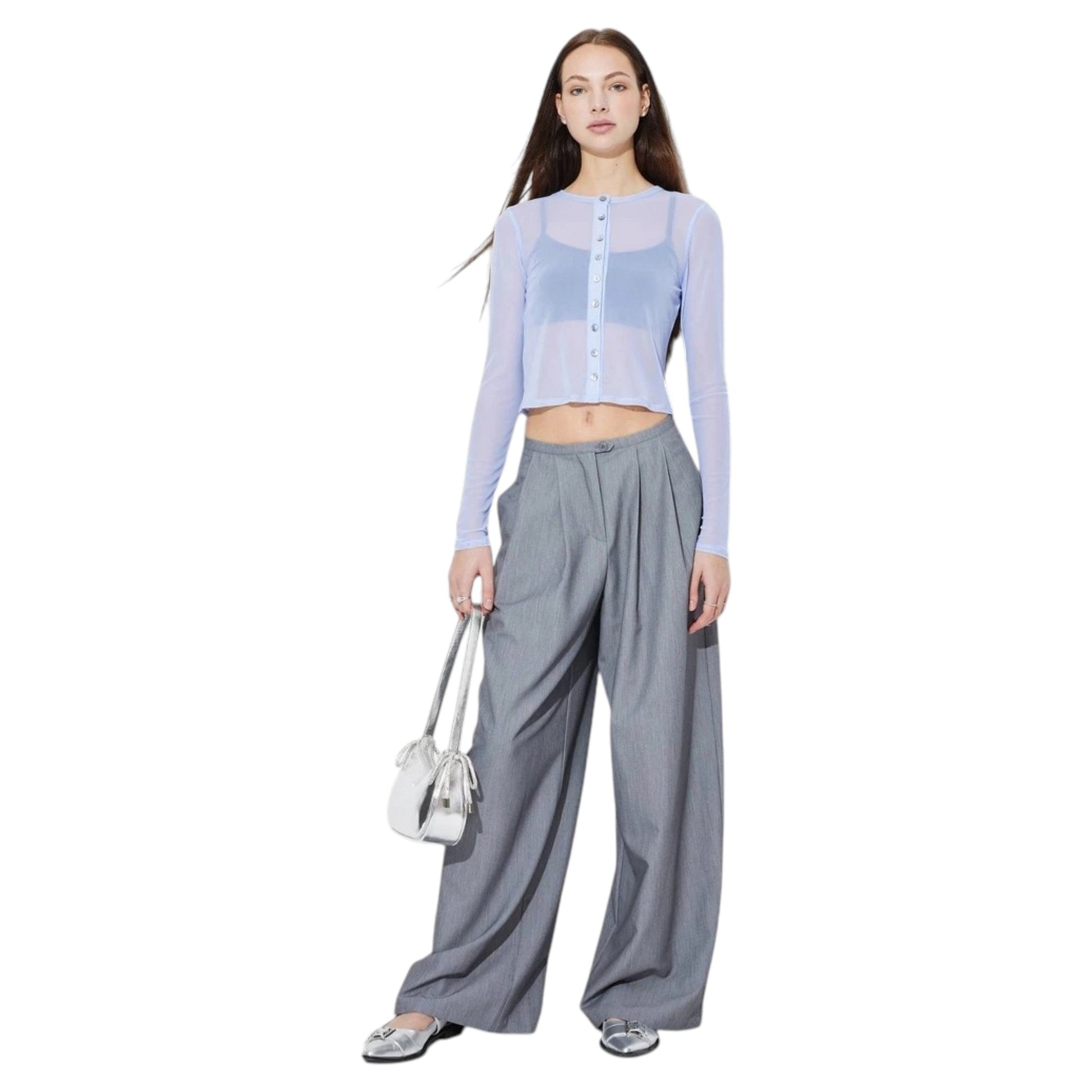 Women's Plain Solid Sheer Cardigan,Light Purple
