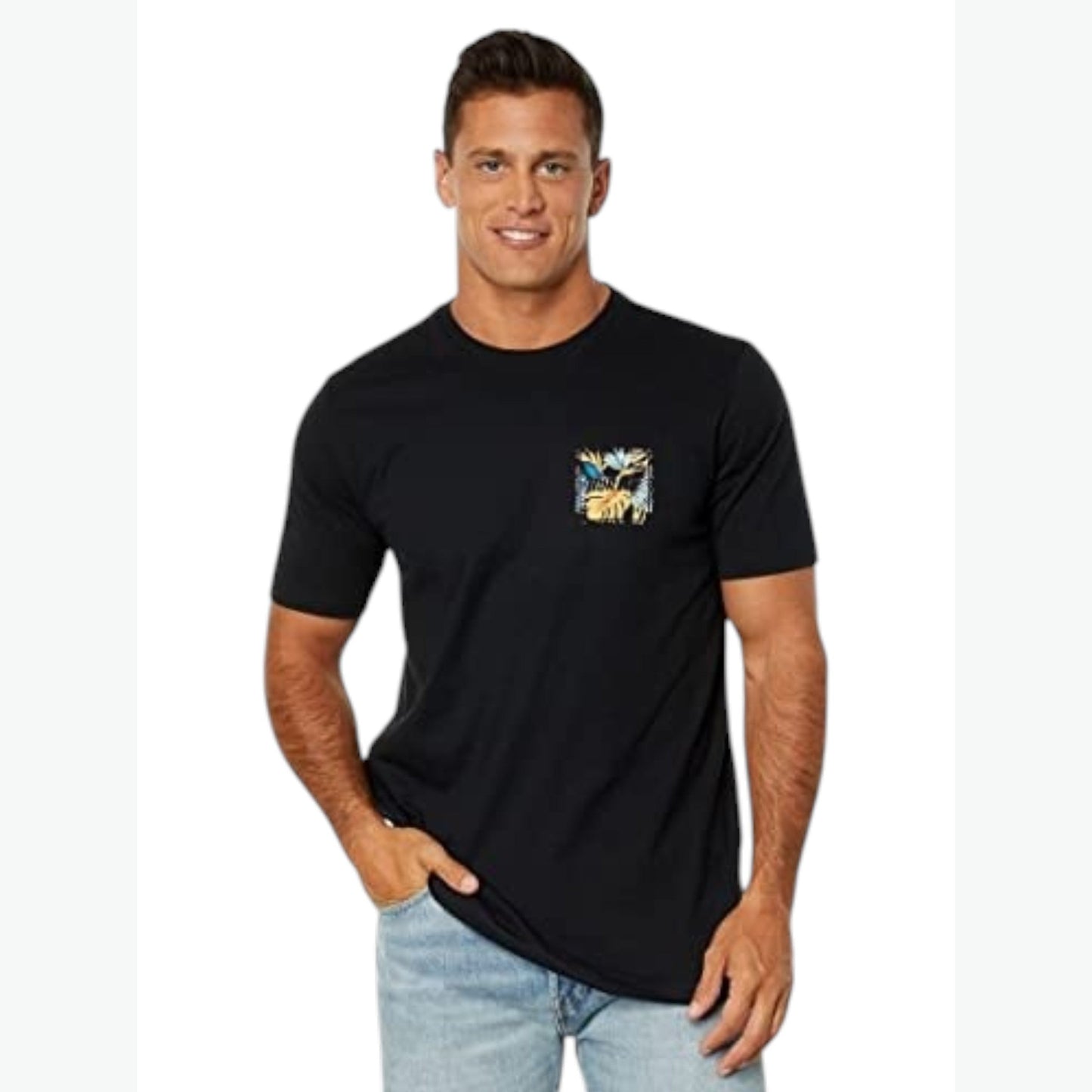 Men's Brand Logo Printed Top,Black