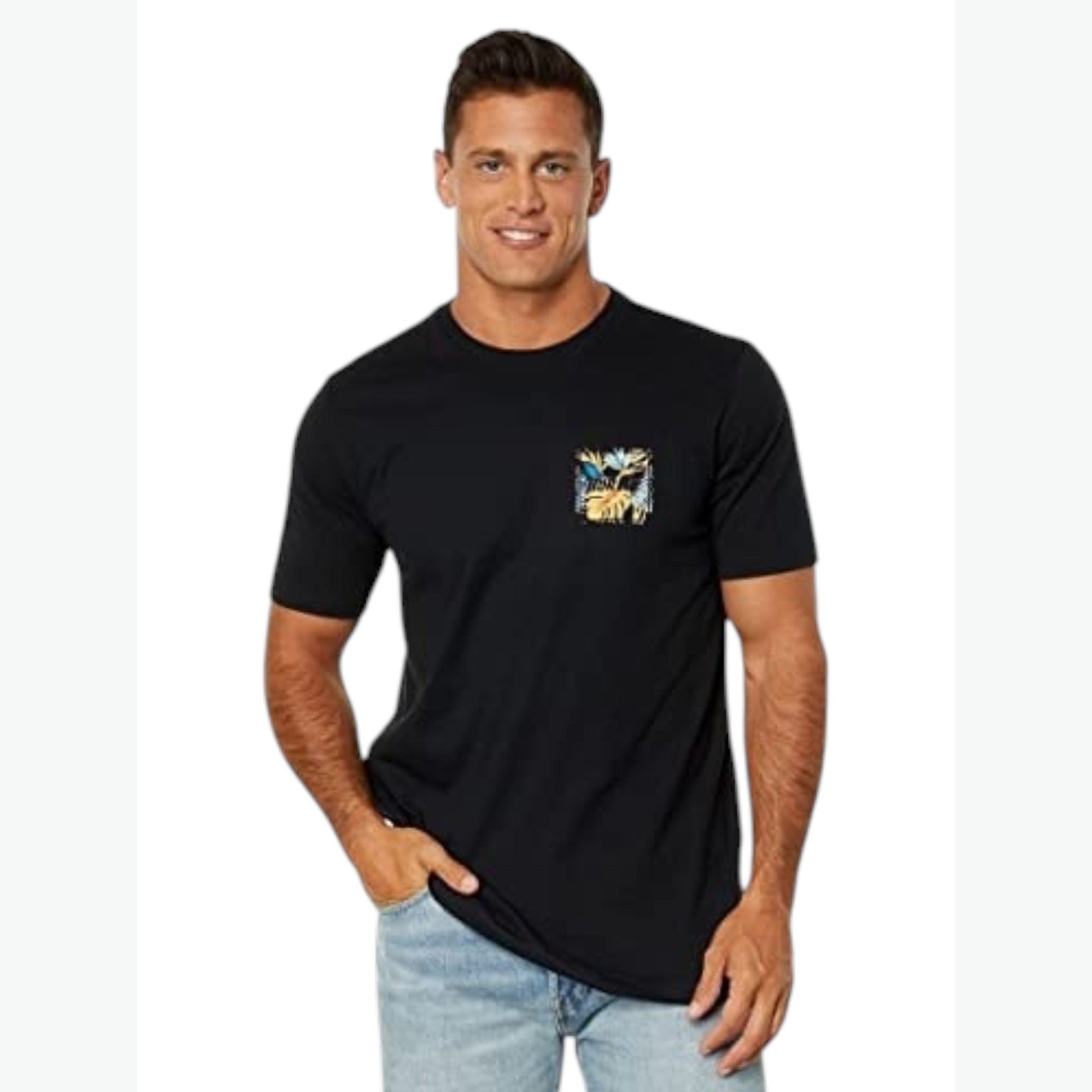 Men's Brand Logo Printed Top,Black