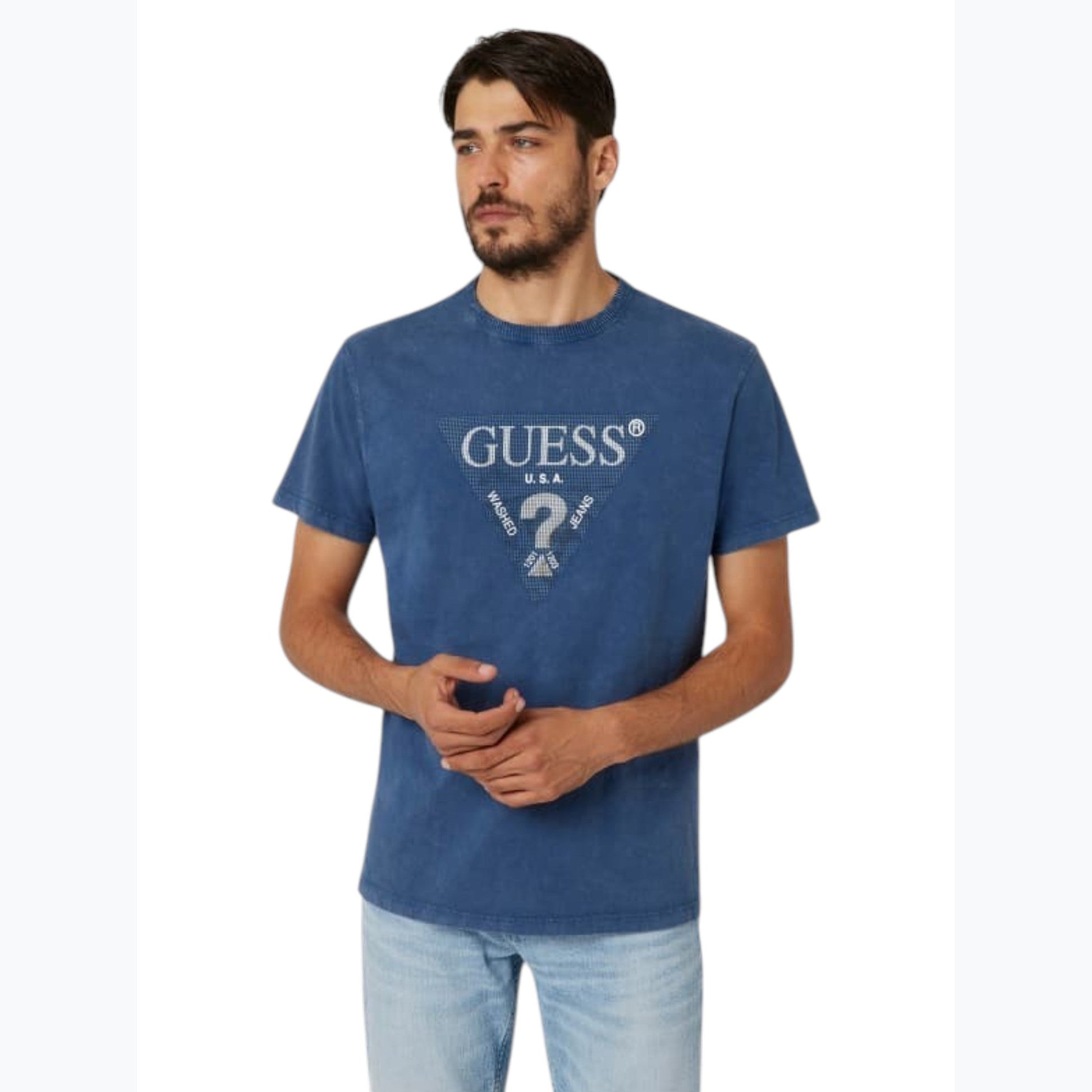 Men's Brand Logo Printed Top,Light Navy
