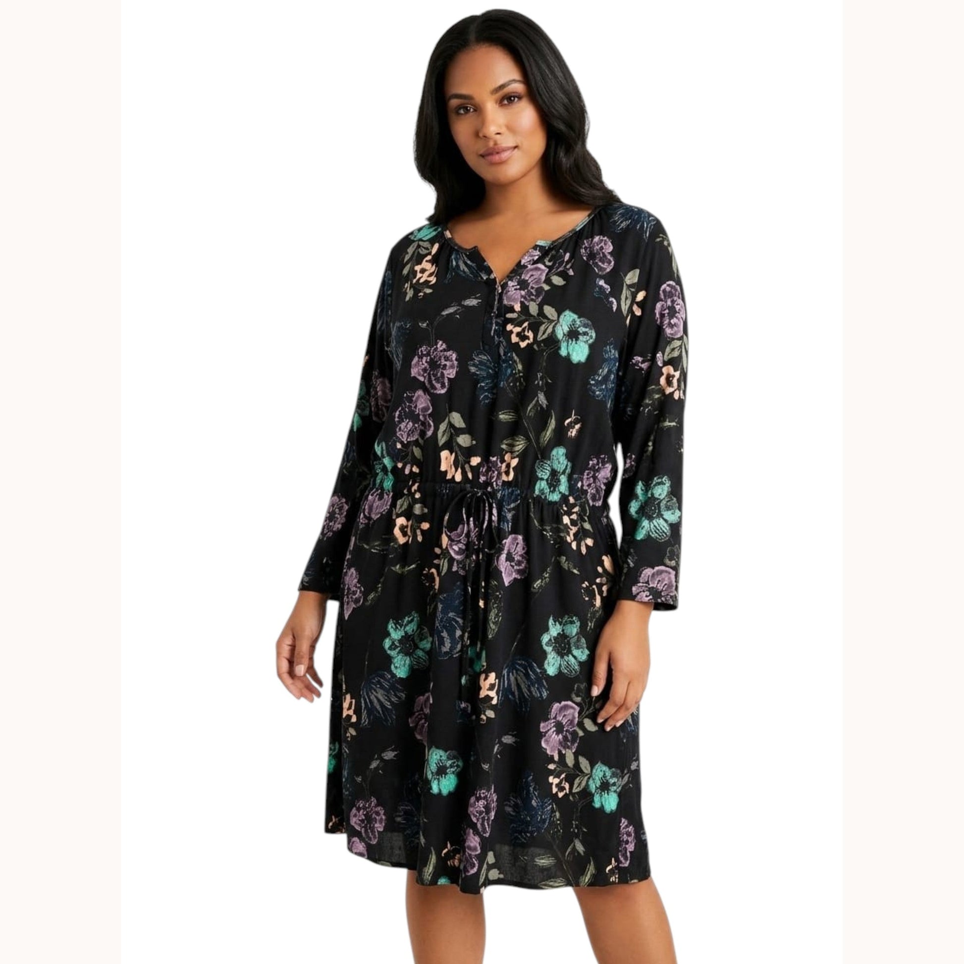 Women's Floral Printed Dress,Multi