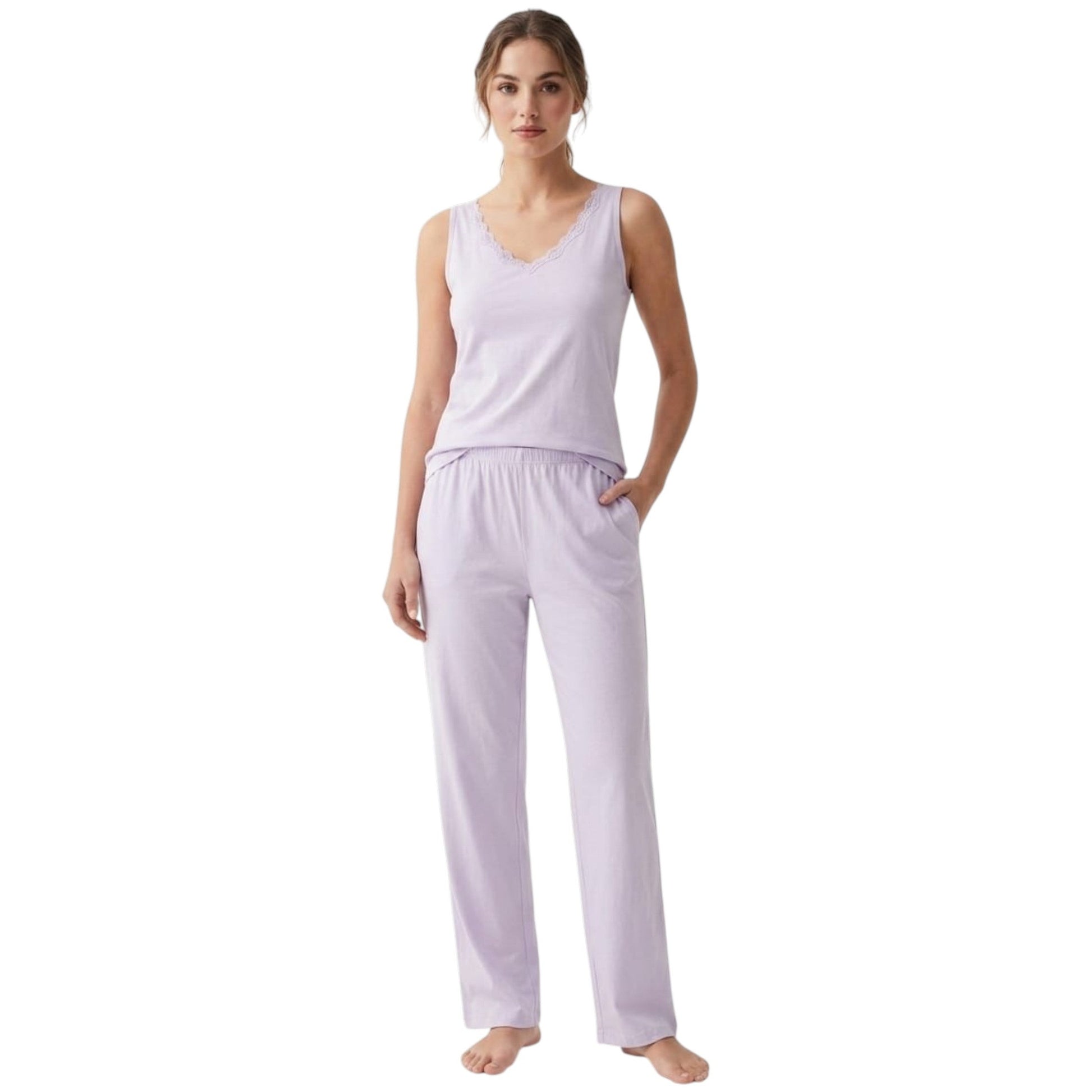 Women's Plain Solid Sleepwear Top,Light Purple