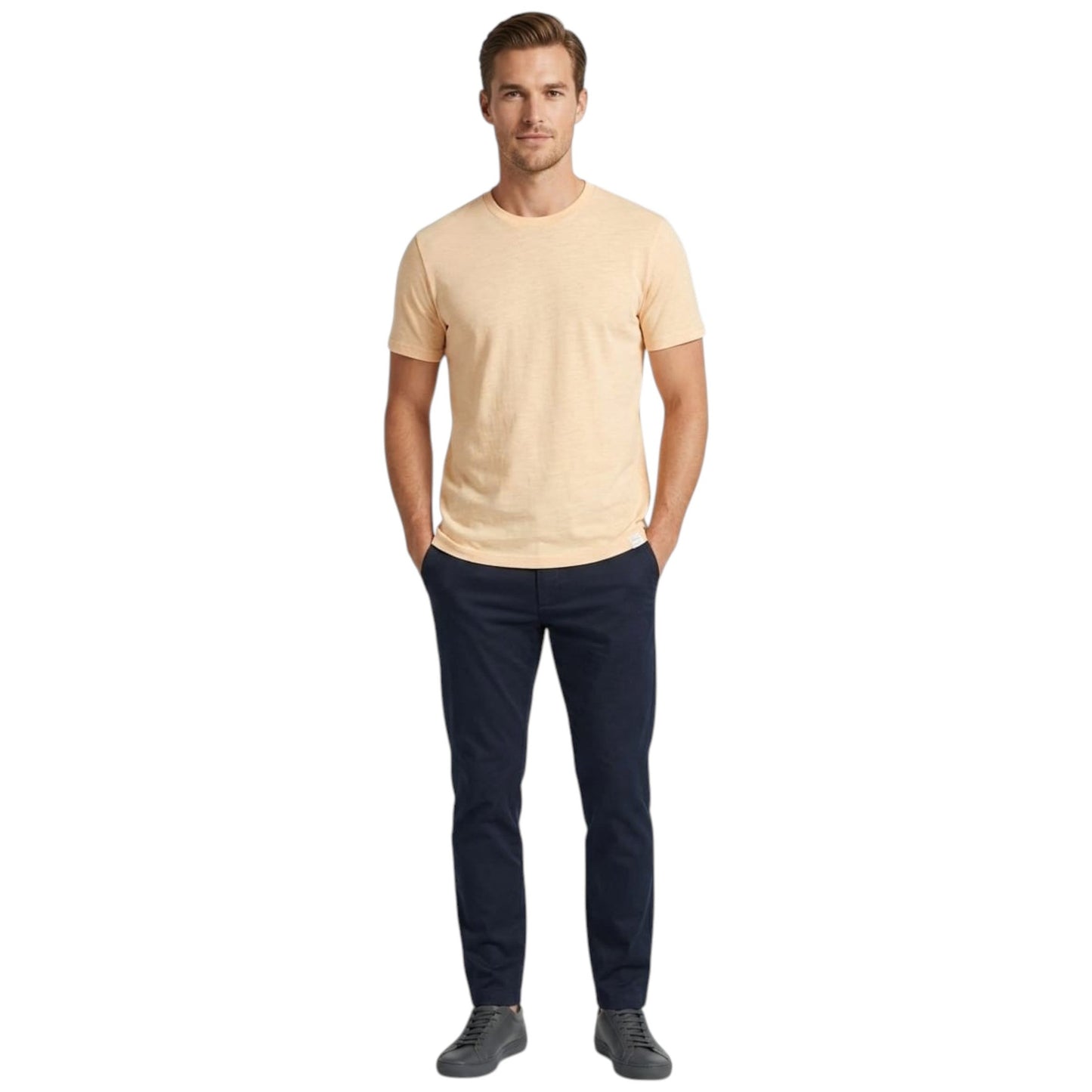 Men's Plain Top,Light Apricot