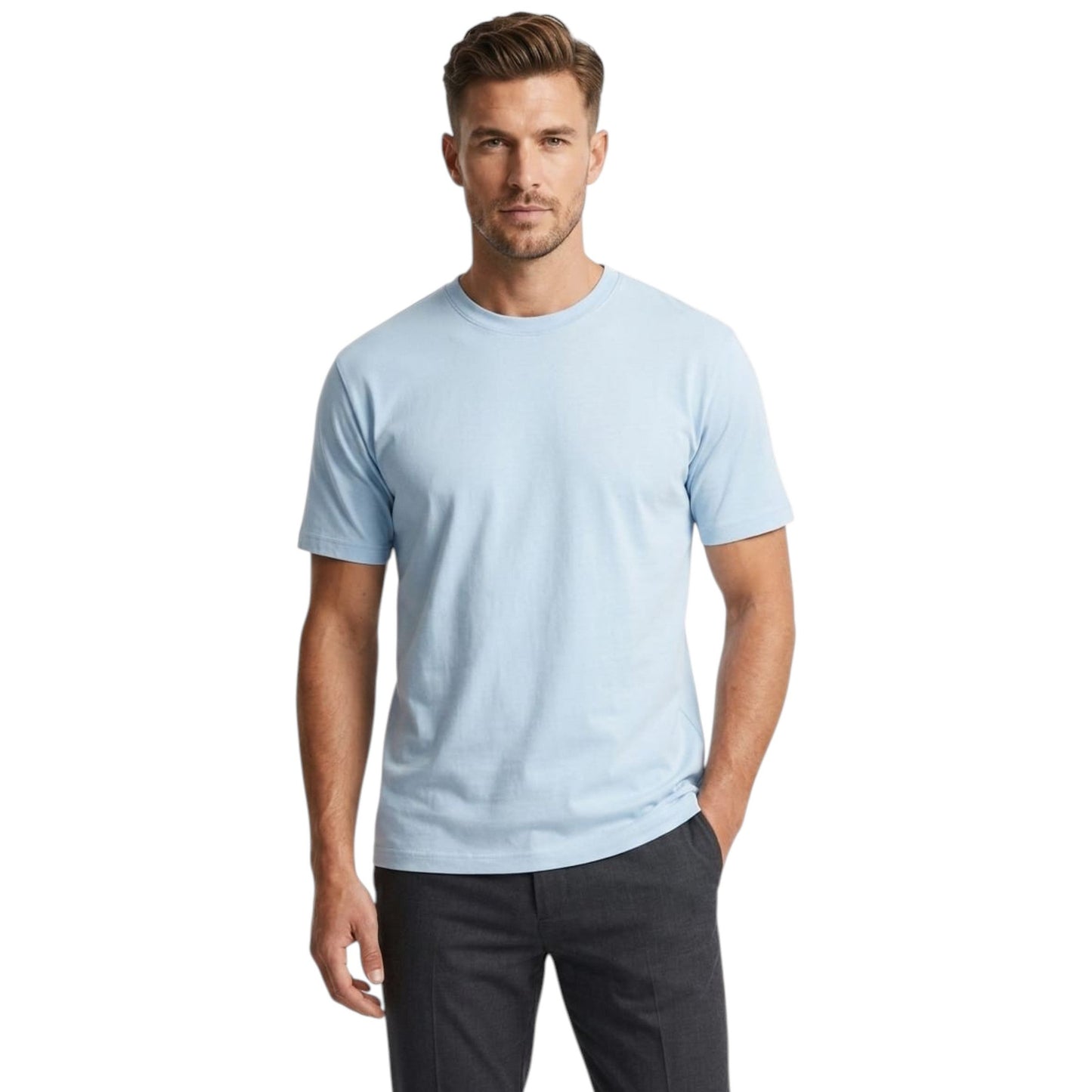 Men's Textured Top,Light Blue
