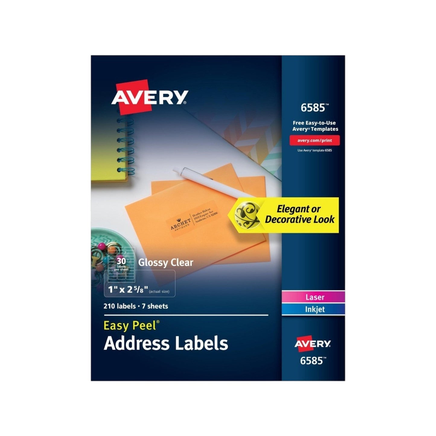 Glossy Clear Address Labels