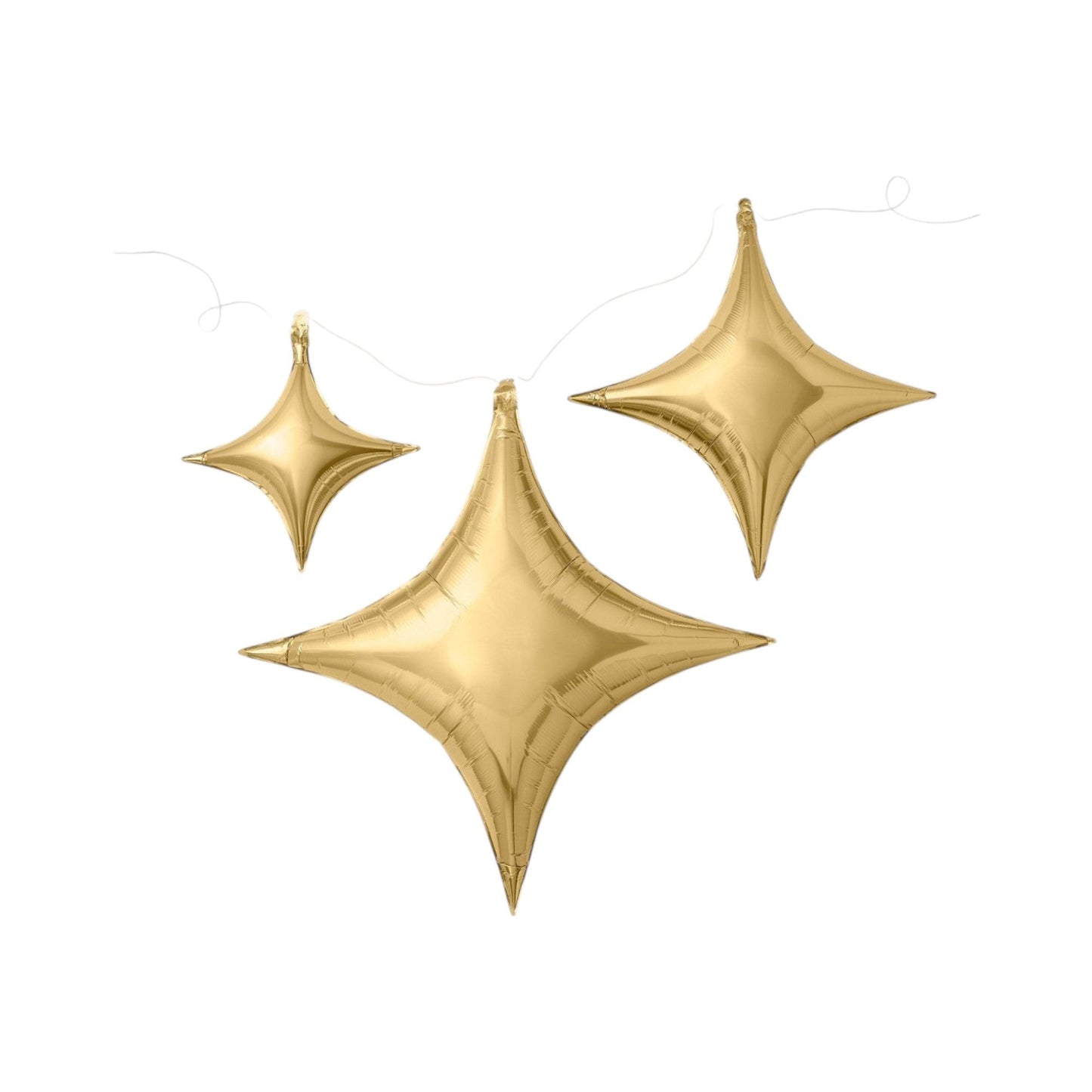 Quadrangle Star Shaped Foil Balloons