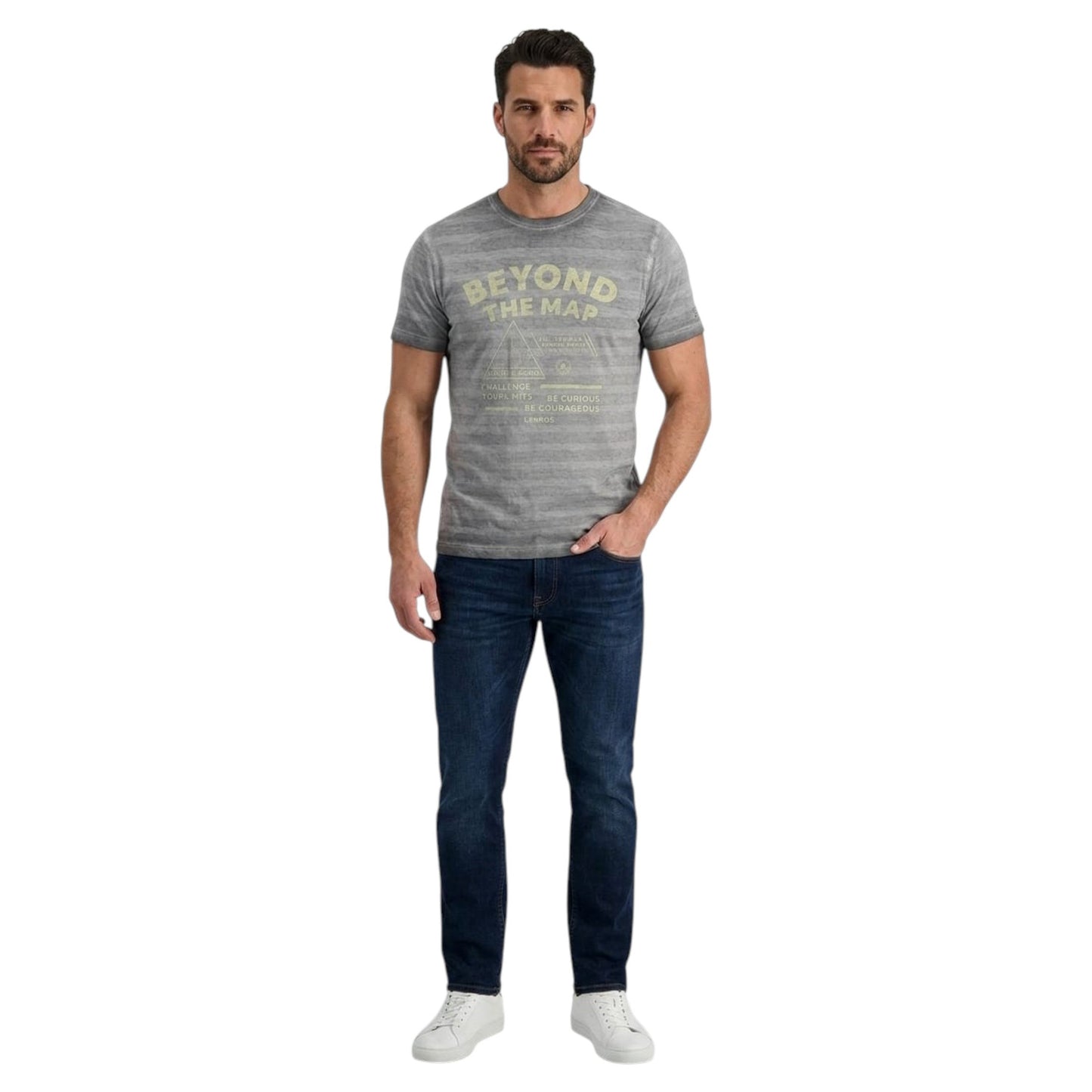 Men's Printed Top,Grey