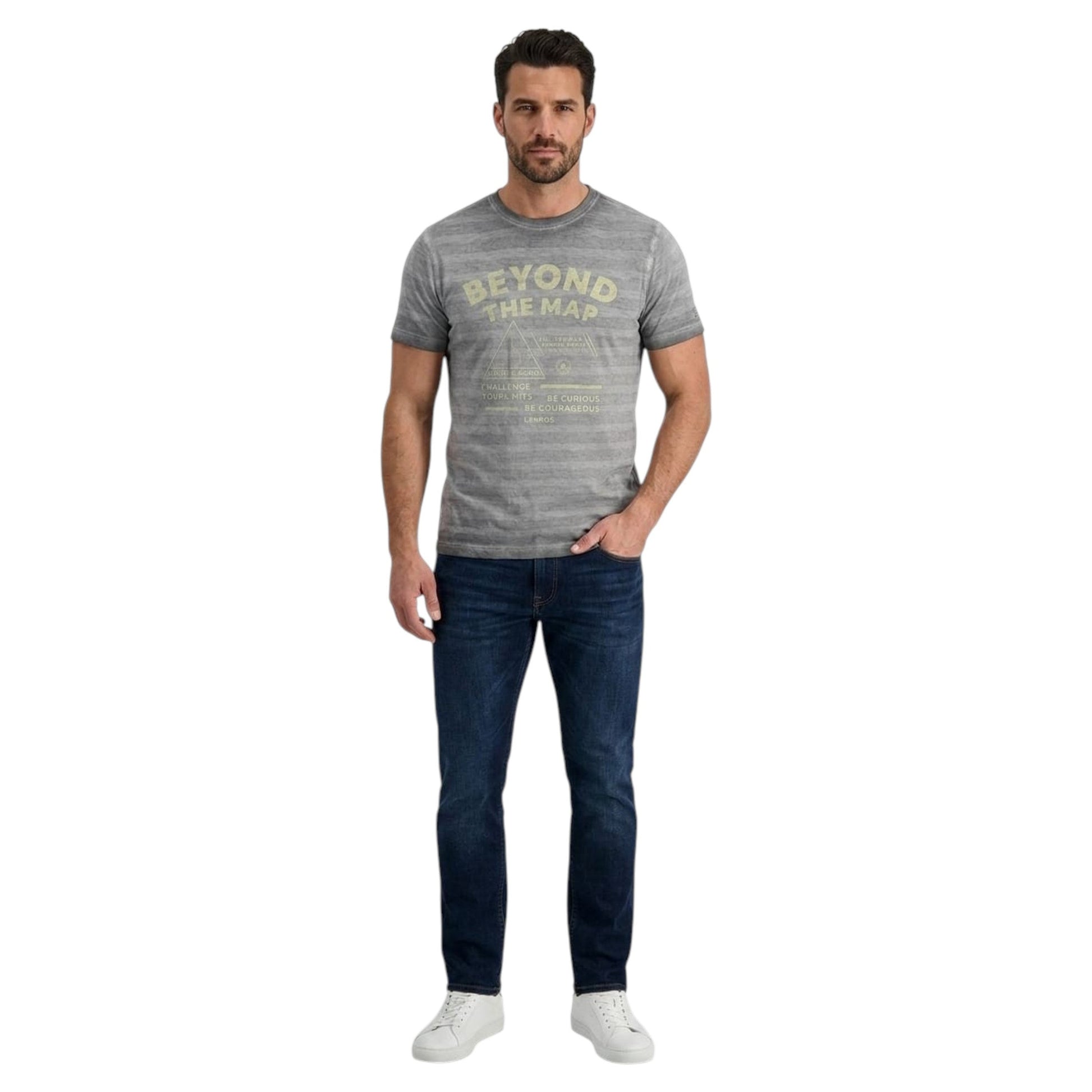 Men's Printed Top,Grey