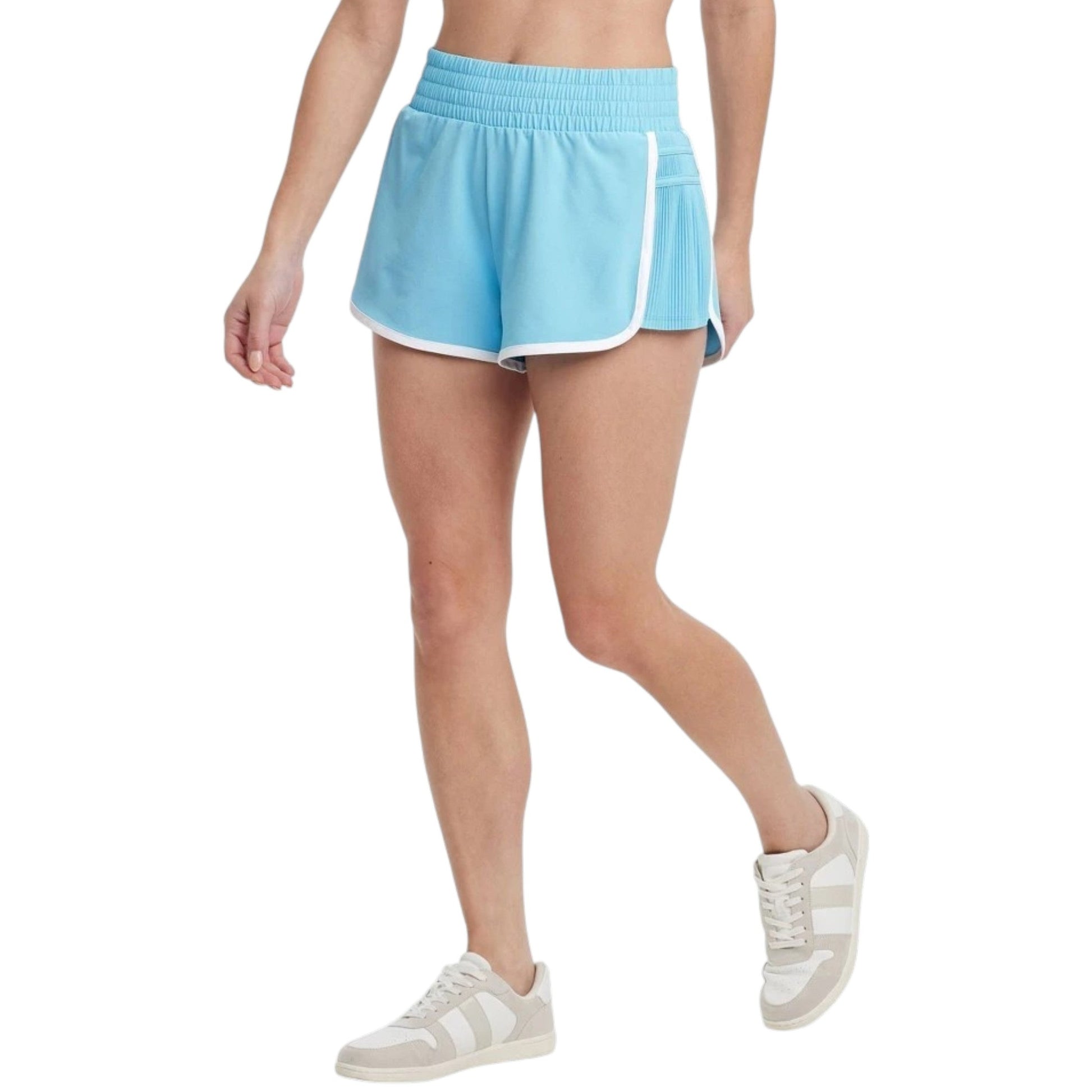 Women's Colorblocked Sport Short,Light Blue