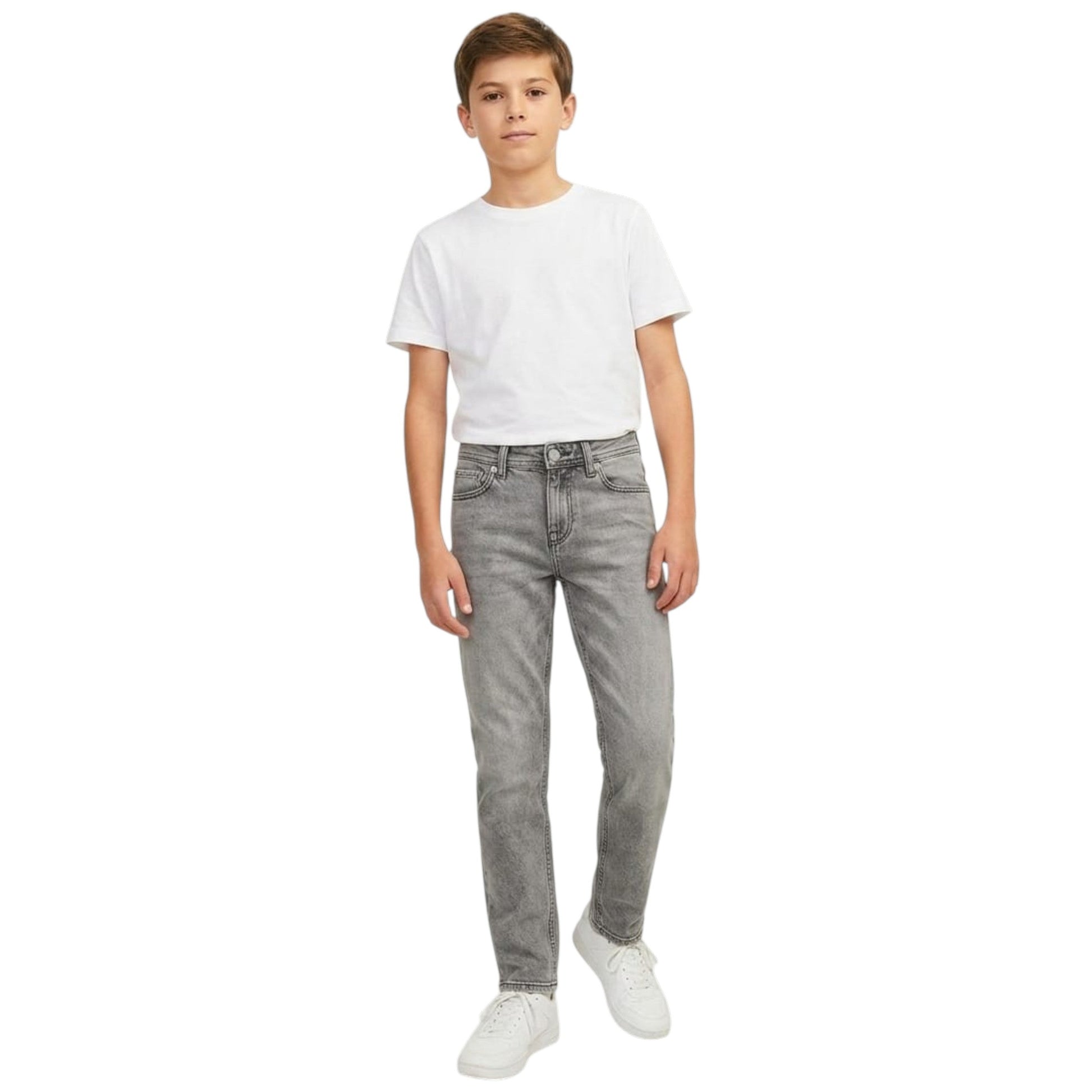 Kids Boy's Plain Jeans,Grey
