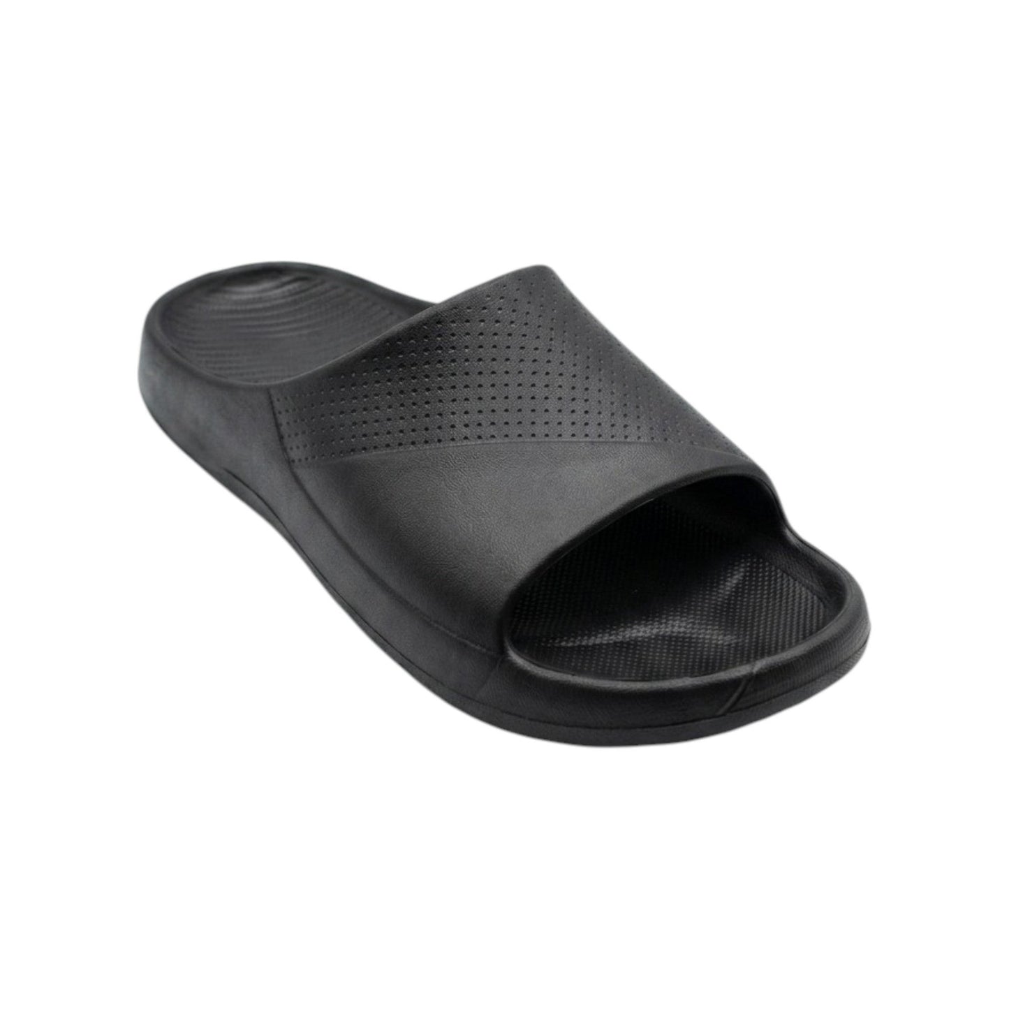 Men's Textured Slipper,Black