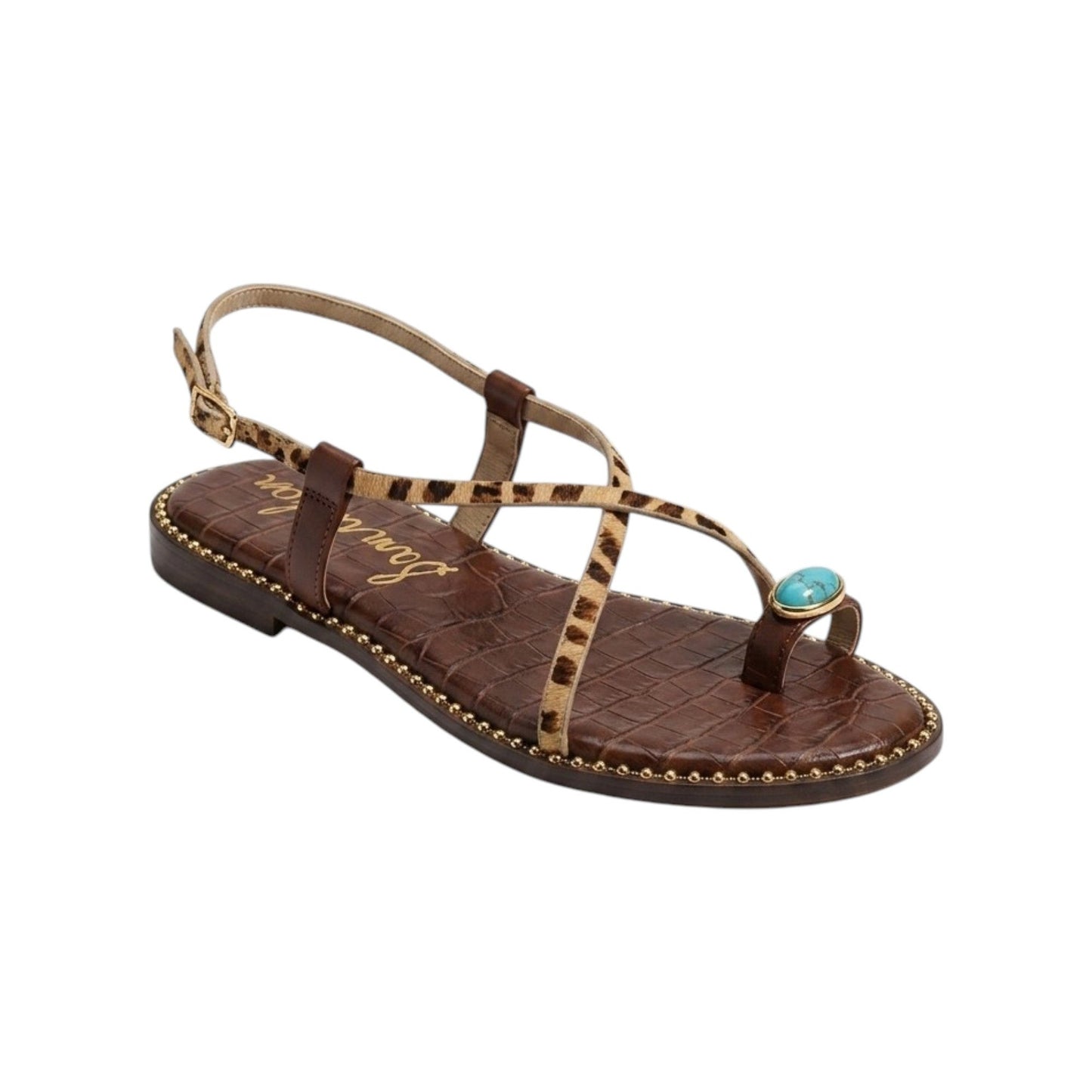 Women's Textured Sandals,Brown
