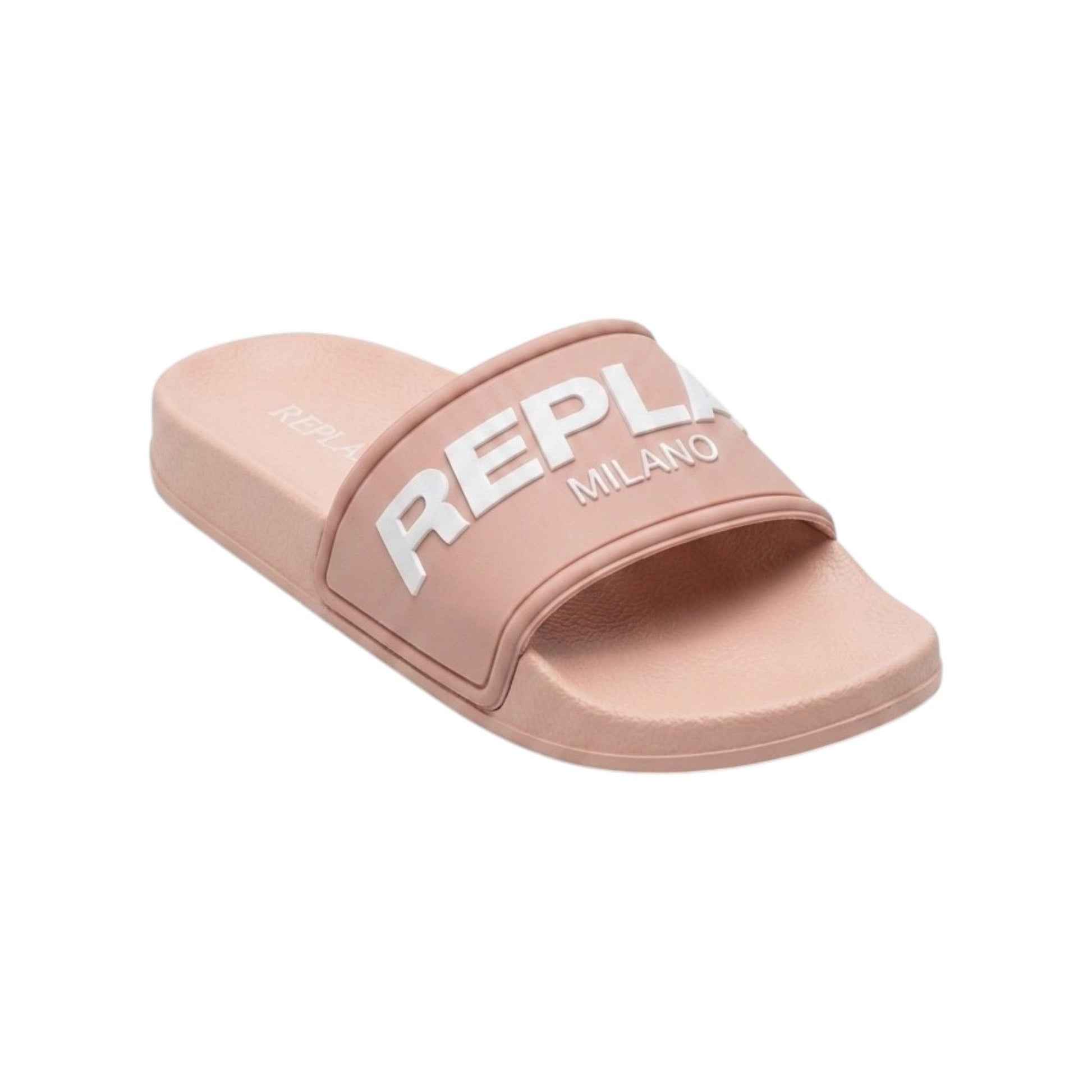 Women's Logo Patched Slipper,Light Apricot