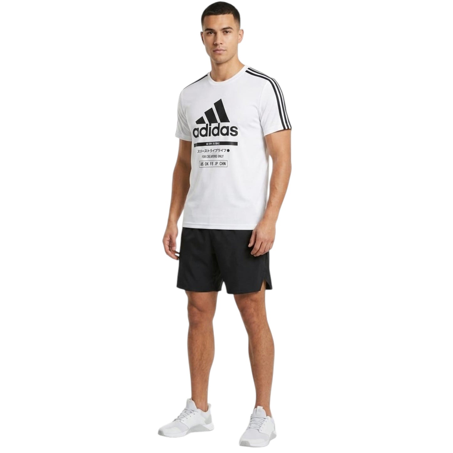 Men's Brand Logo Printed Sport Top,White
