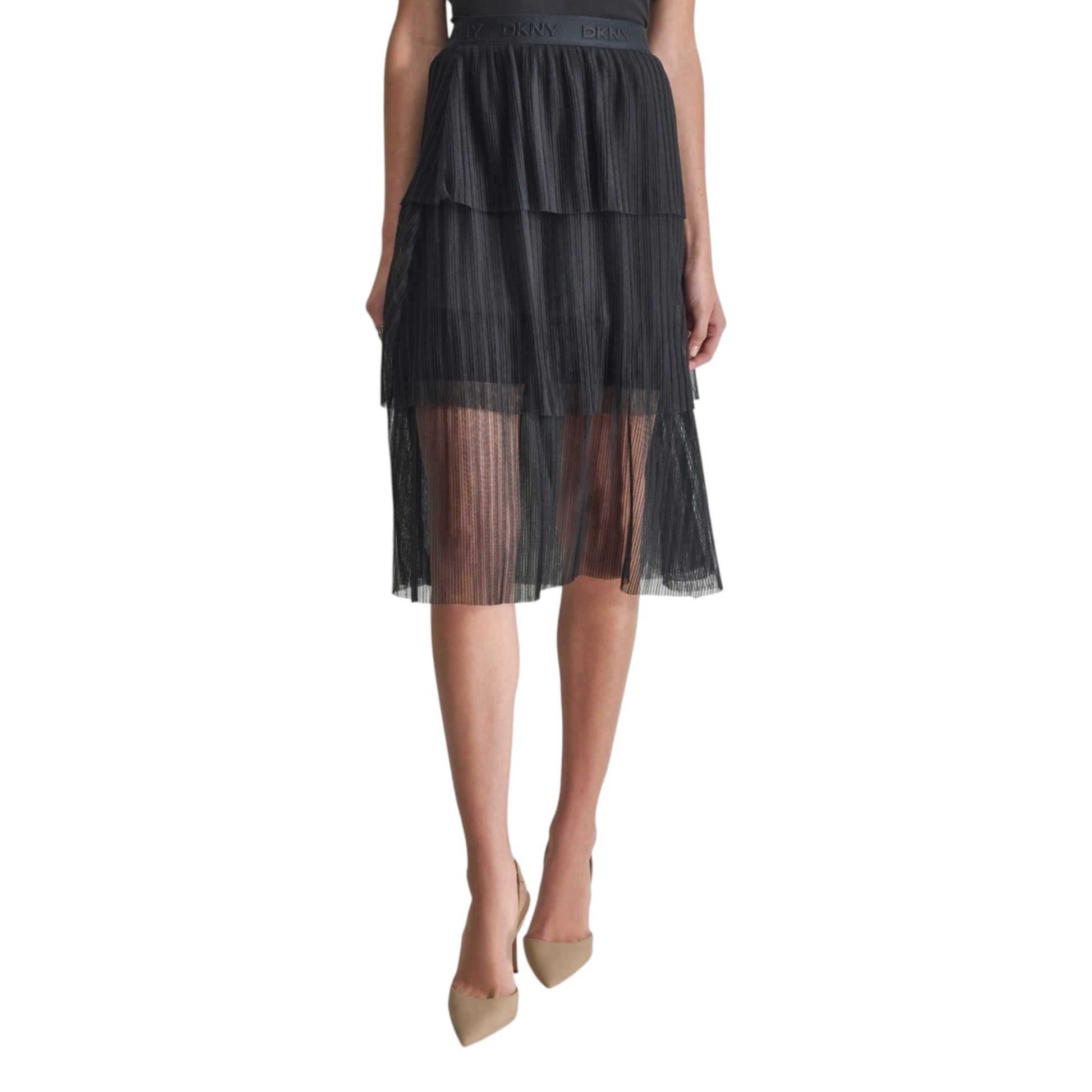 Women's Ruffled Skirt,Black