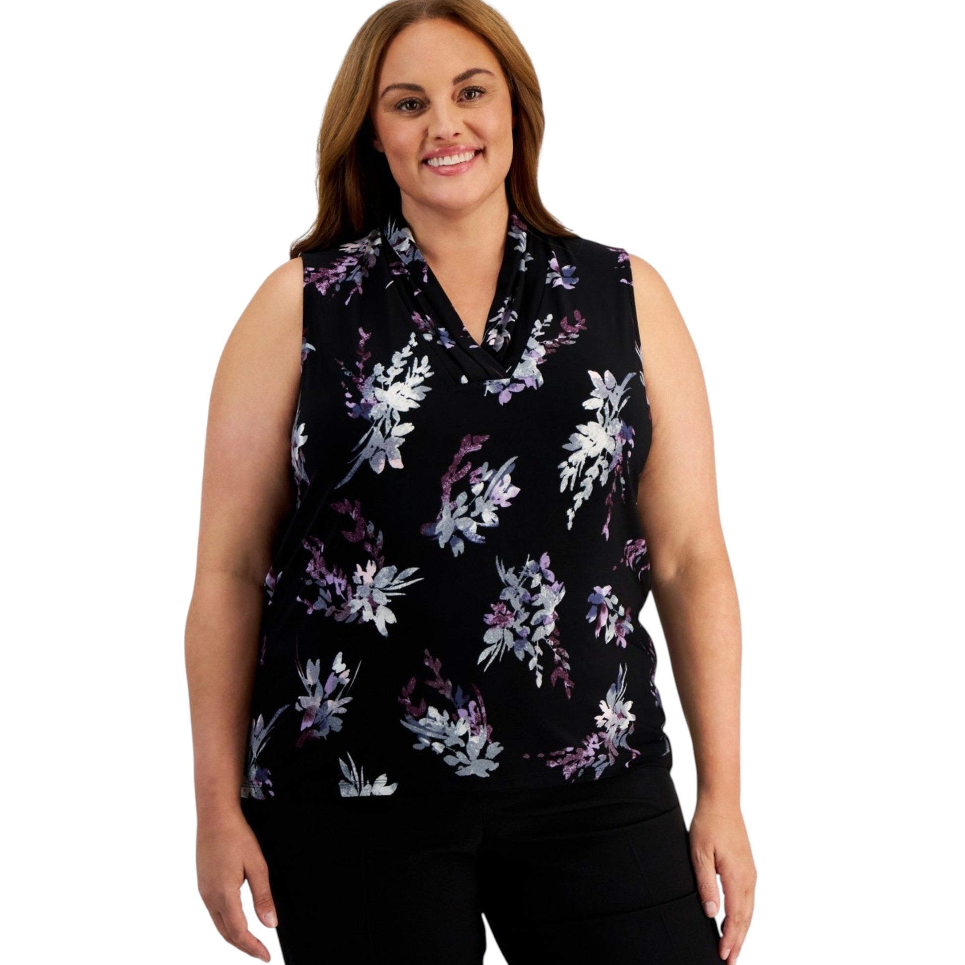 Women's Printed Top,Black