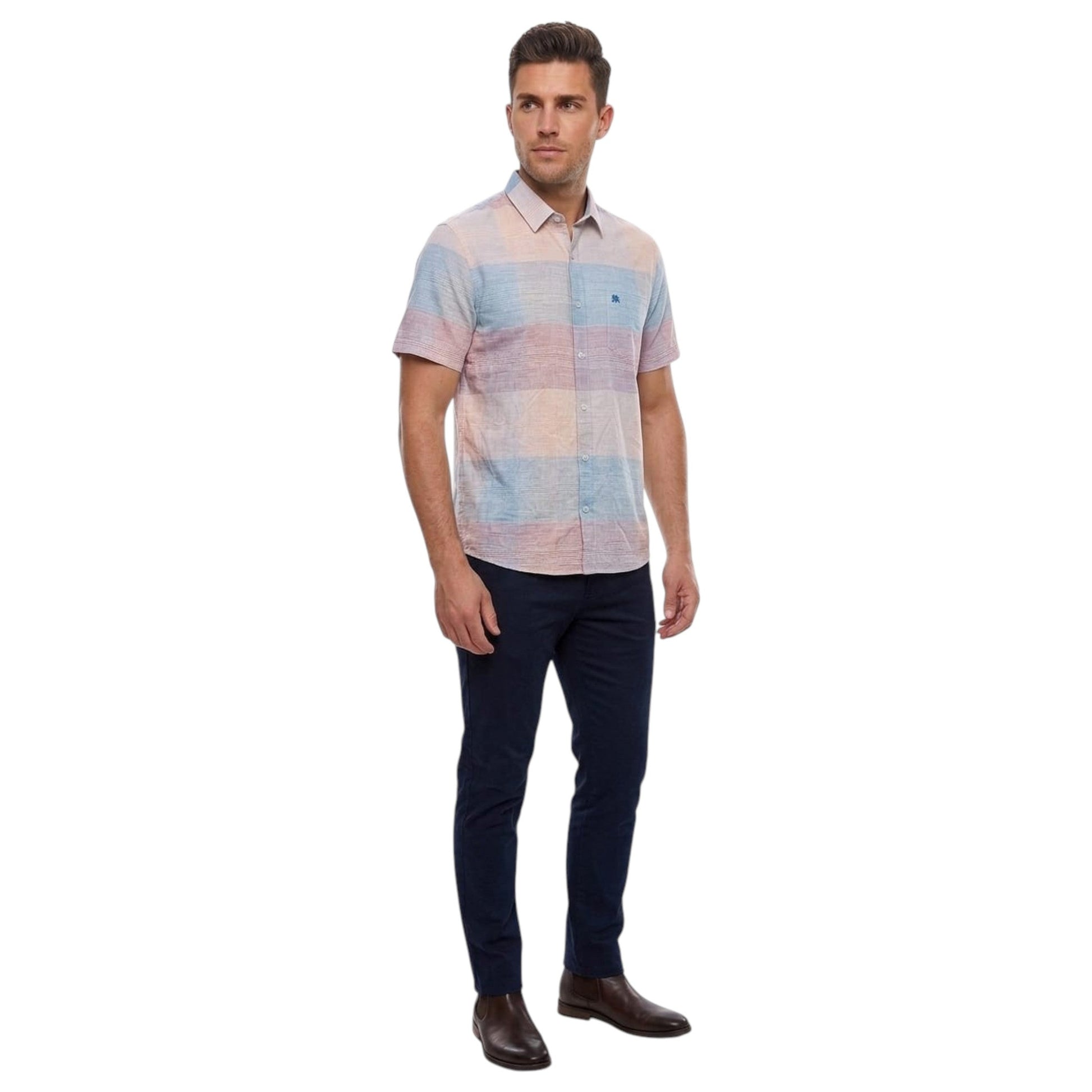 Men's ColorBlocked Dress Shirt,Multi