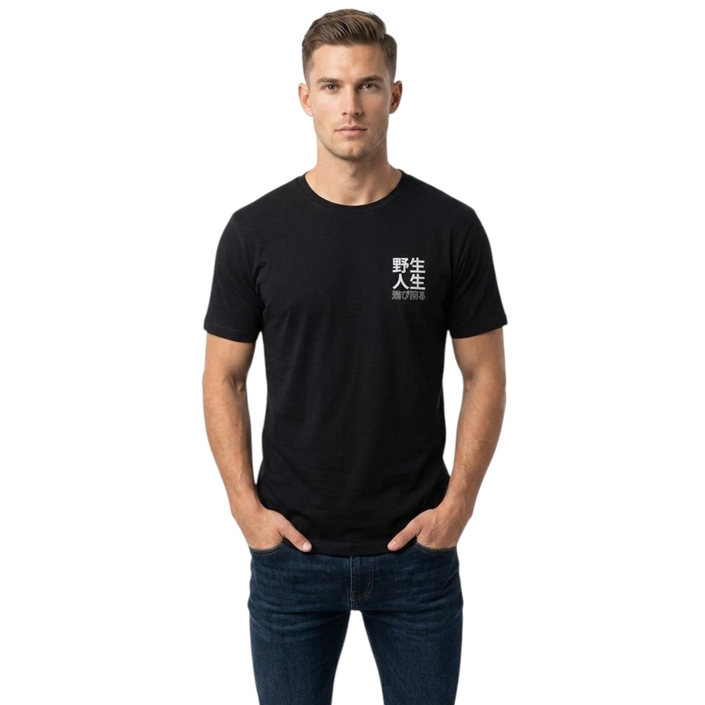 Men's Printed Top,Black