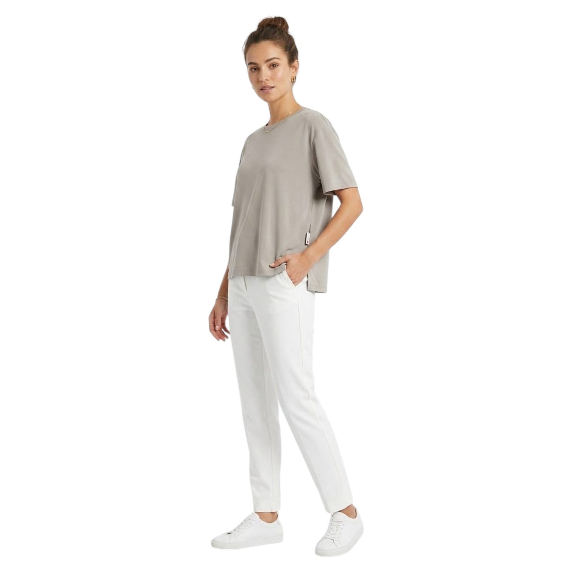 Women's Plain Top,Light Grey