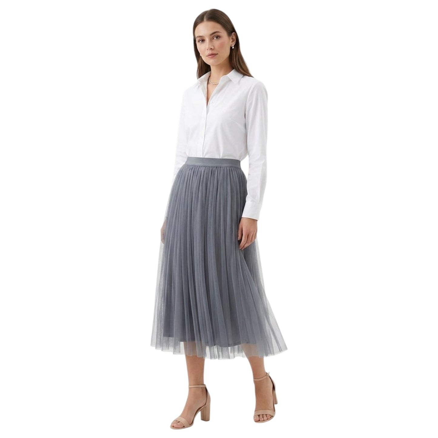 Women's Mesh Skirt,Grey