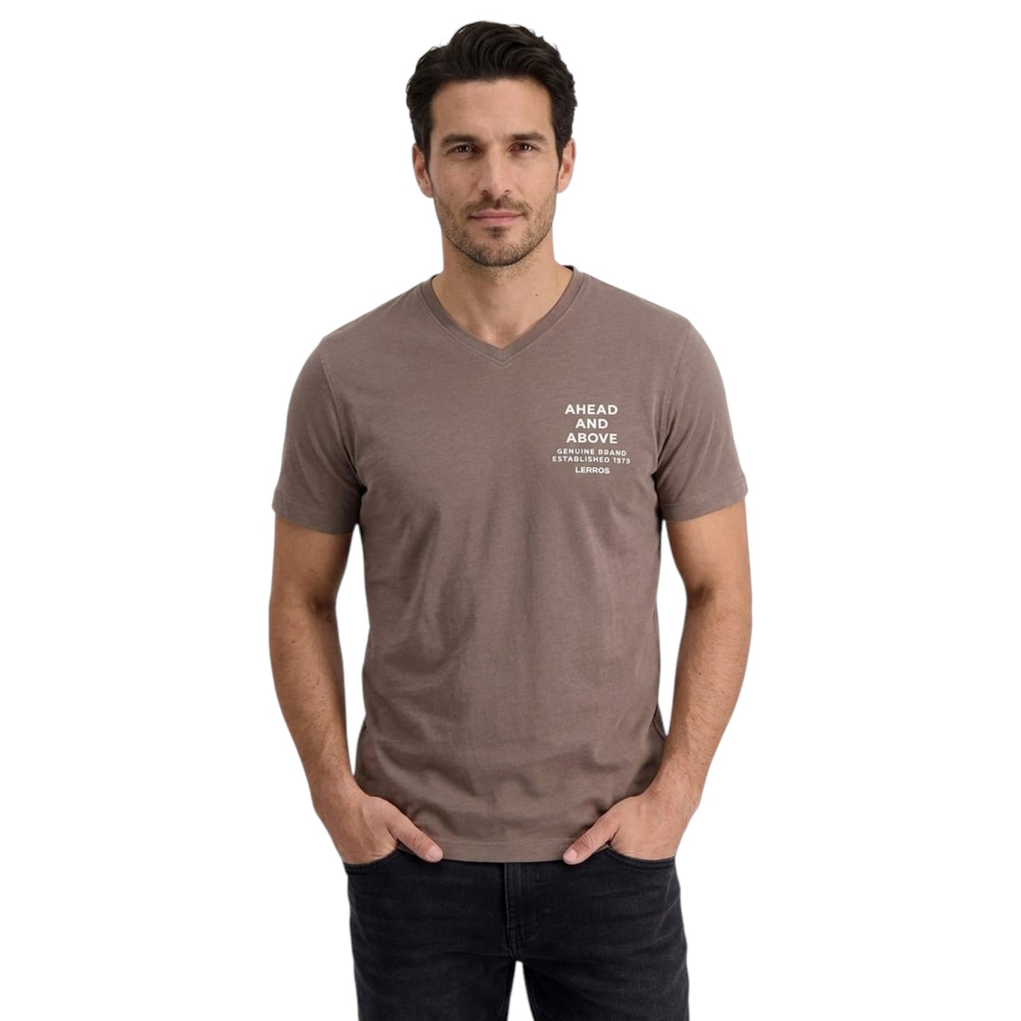 Men's Printed Top,Brown