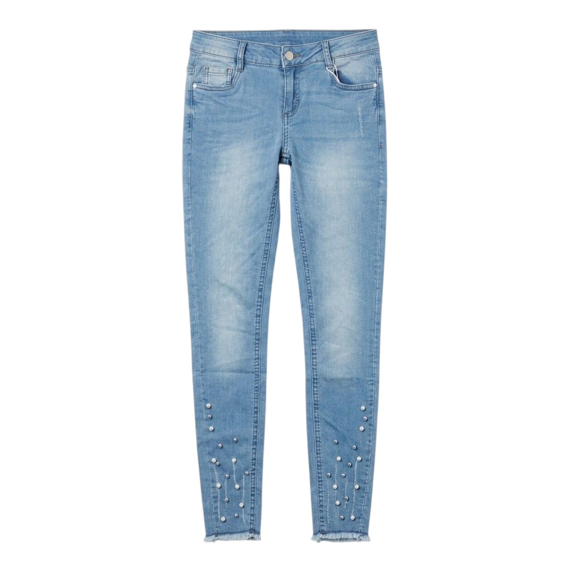 Kids Girl's Washed Jeans,Blue