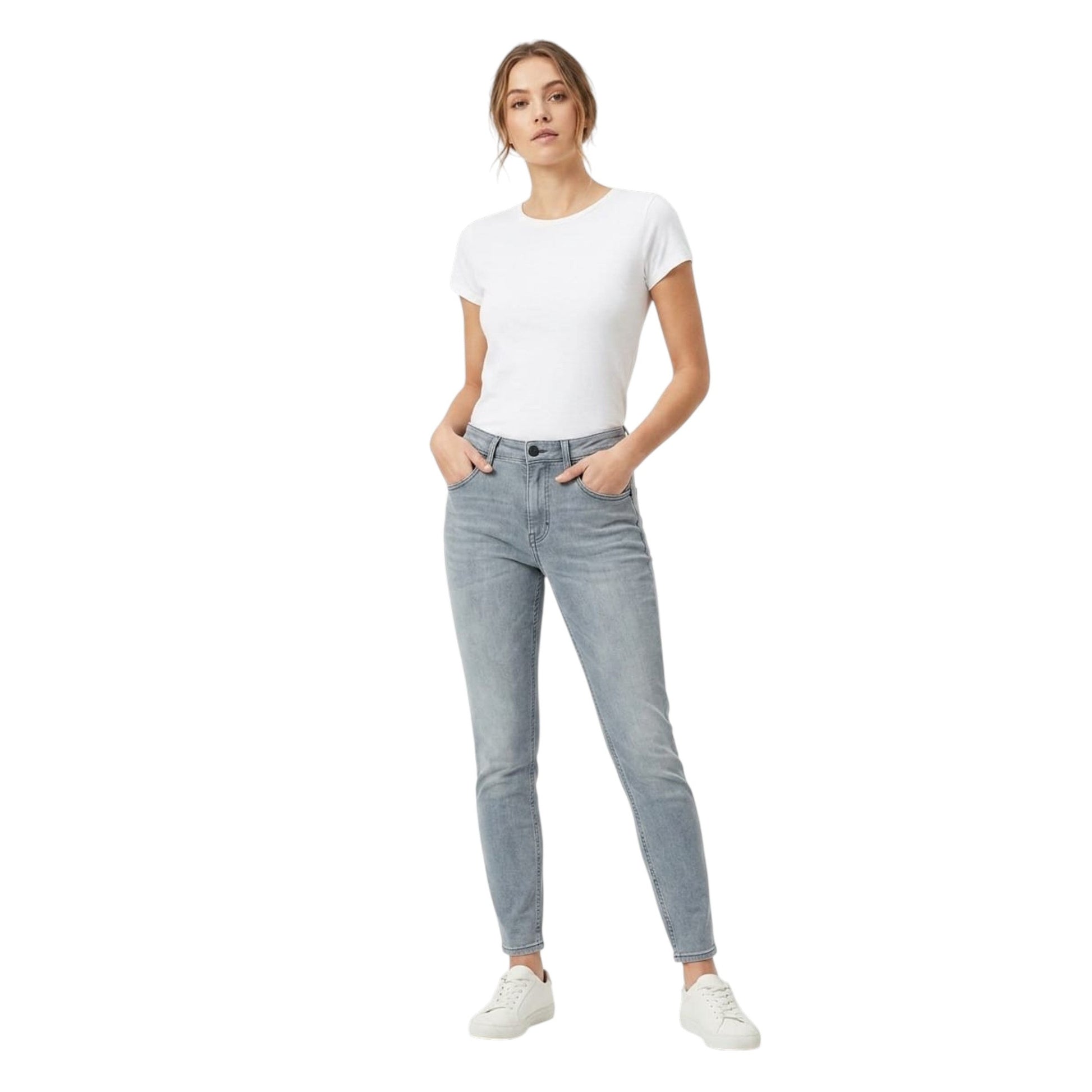 Women's Plain Jeans,Grey