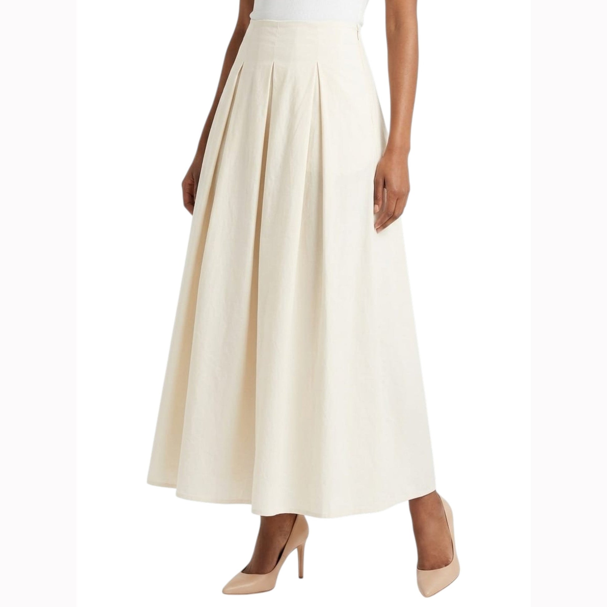 Women's Plain Skirt,Light Beige