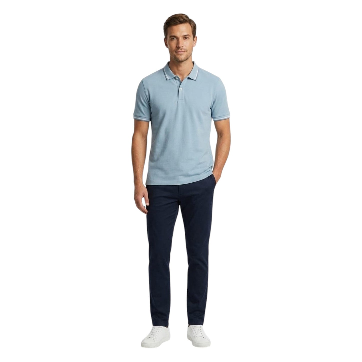Men's Textured Top,Dusty Blue
