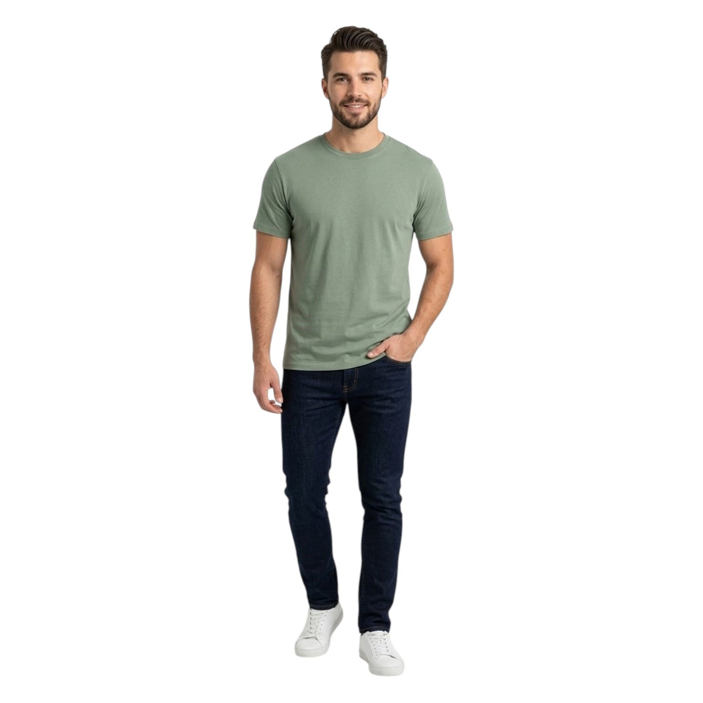 Men's Plain Top,Olive