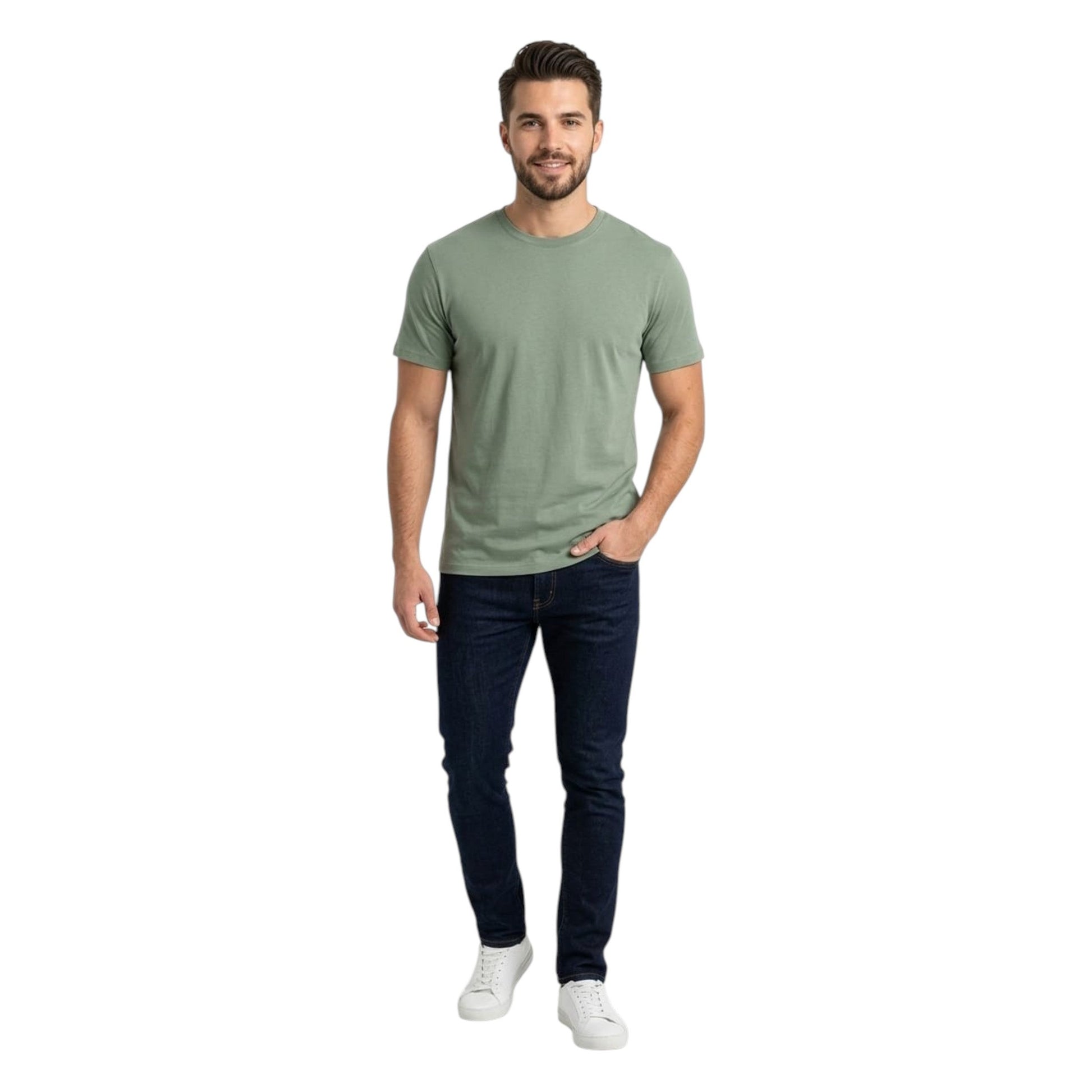 Men's Plain Top,Olive