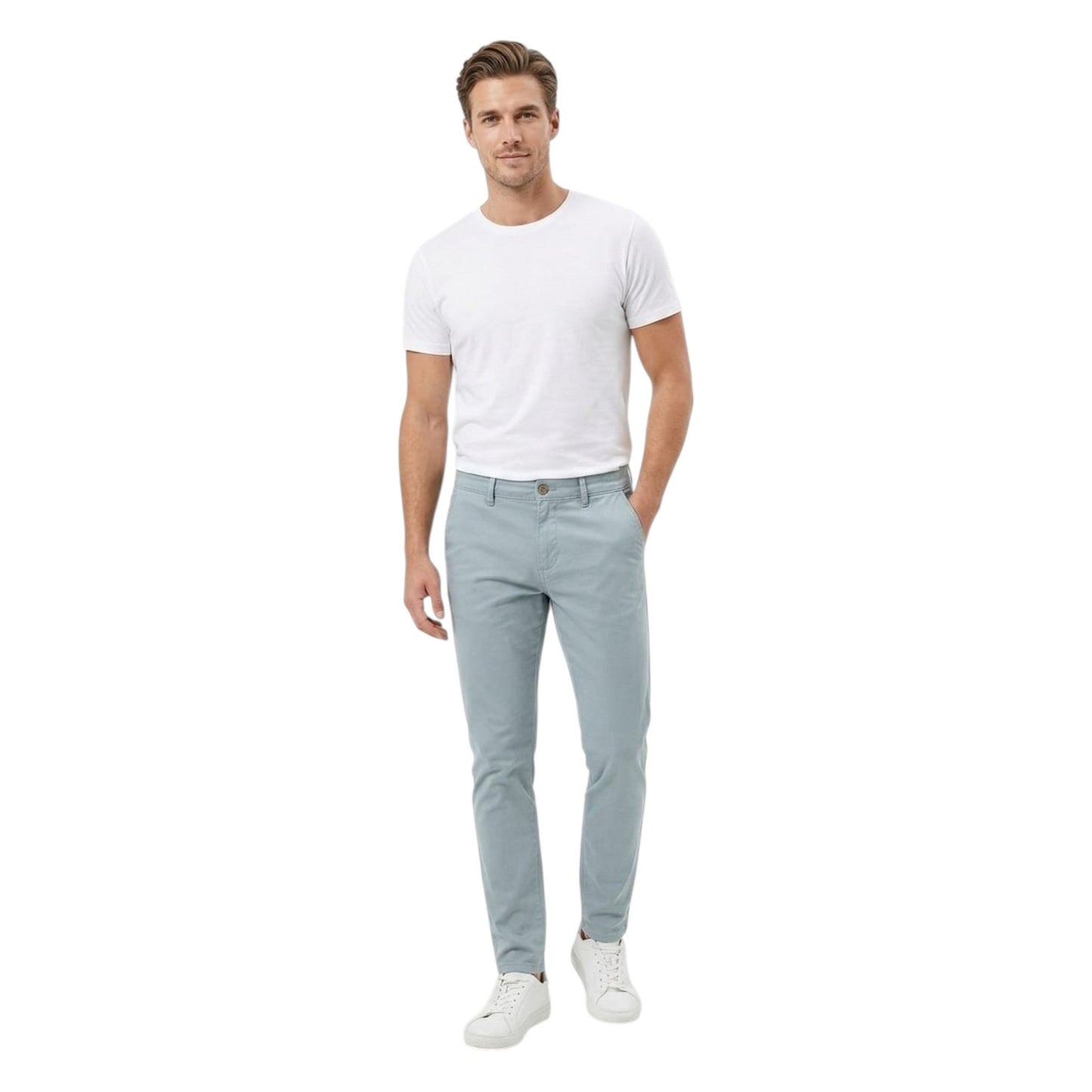 Men's Plain Pant,Light Blue