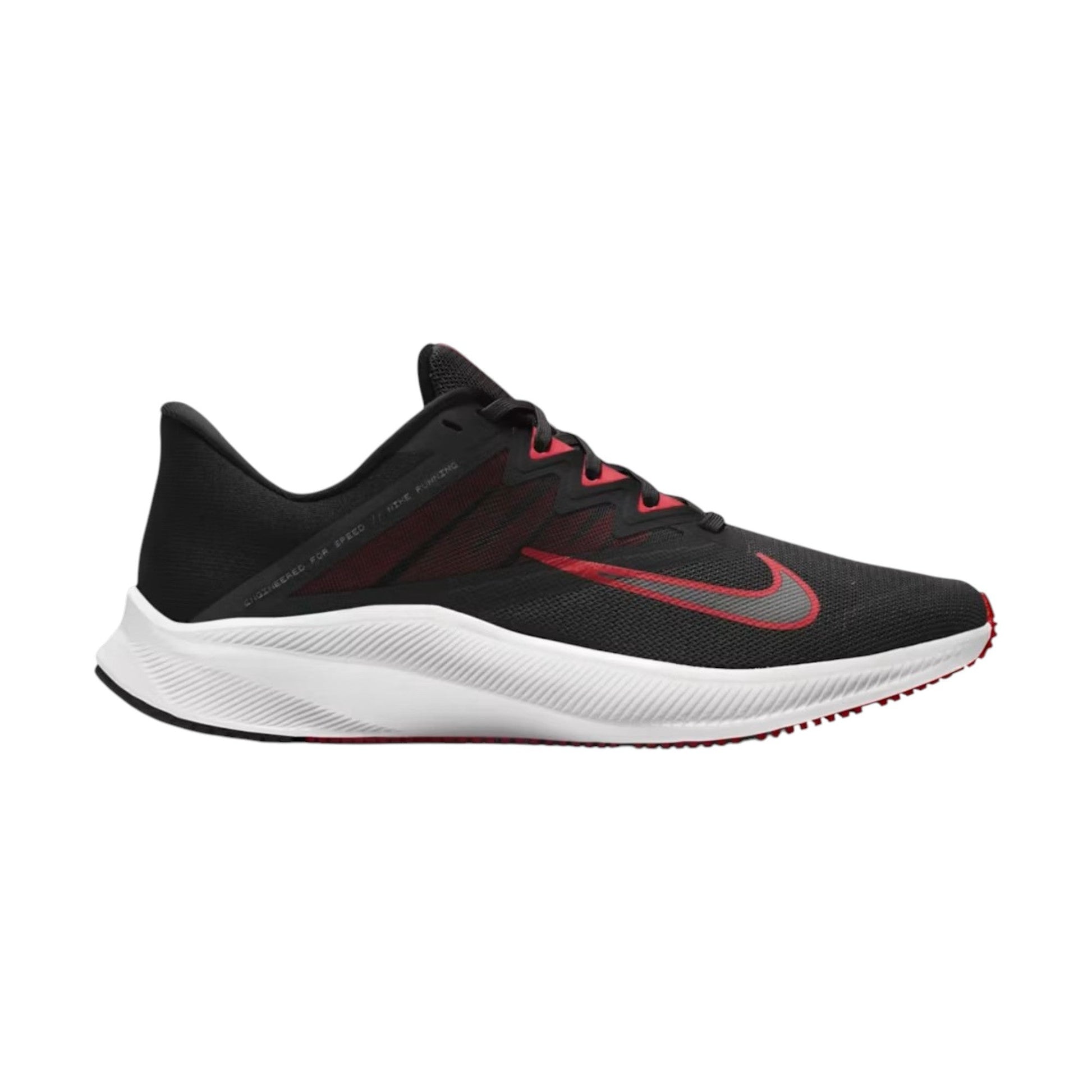 Quest 3 Men's Logo Patched Shoes,Black/Red