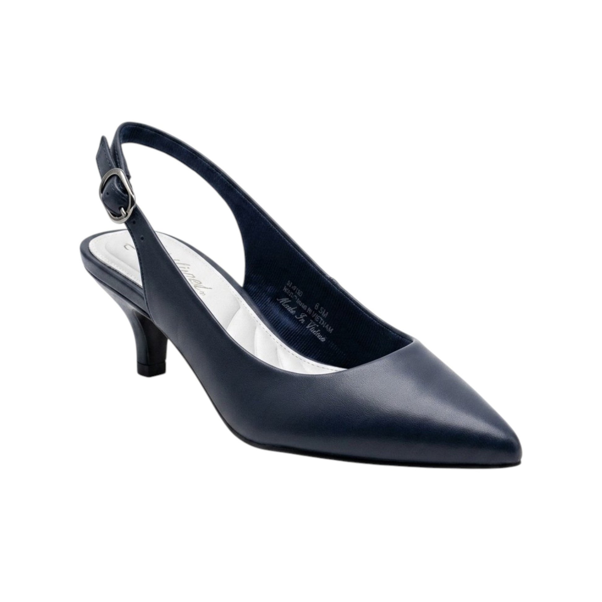 Women's Plain Heeled Shoes,Navy